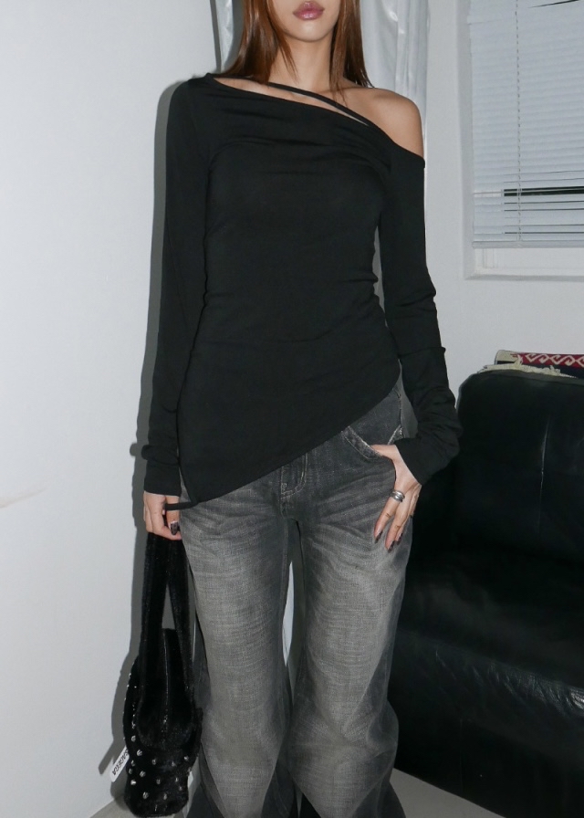 Asymmetric Cutout Off-Shoulder Top