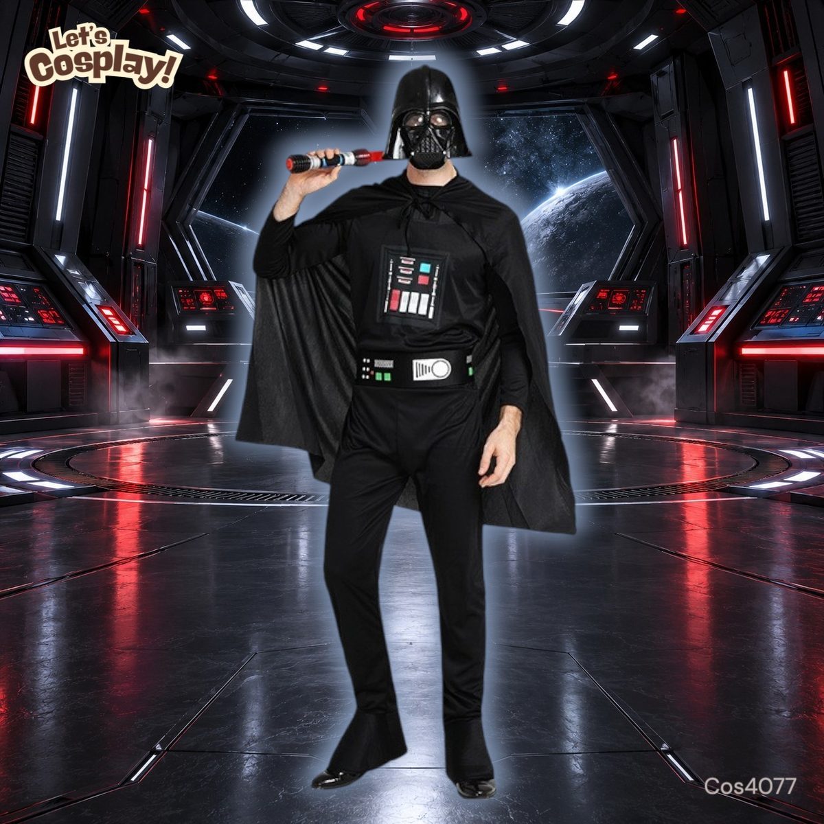 星球大戰黑武士 Darth Vader costume主題成人男士角色扮演服 Lets Cosplay COS4077