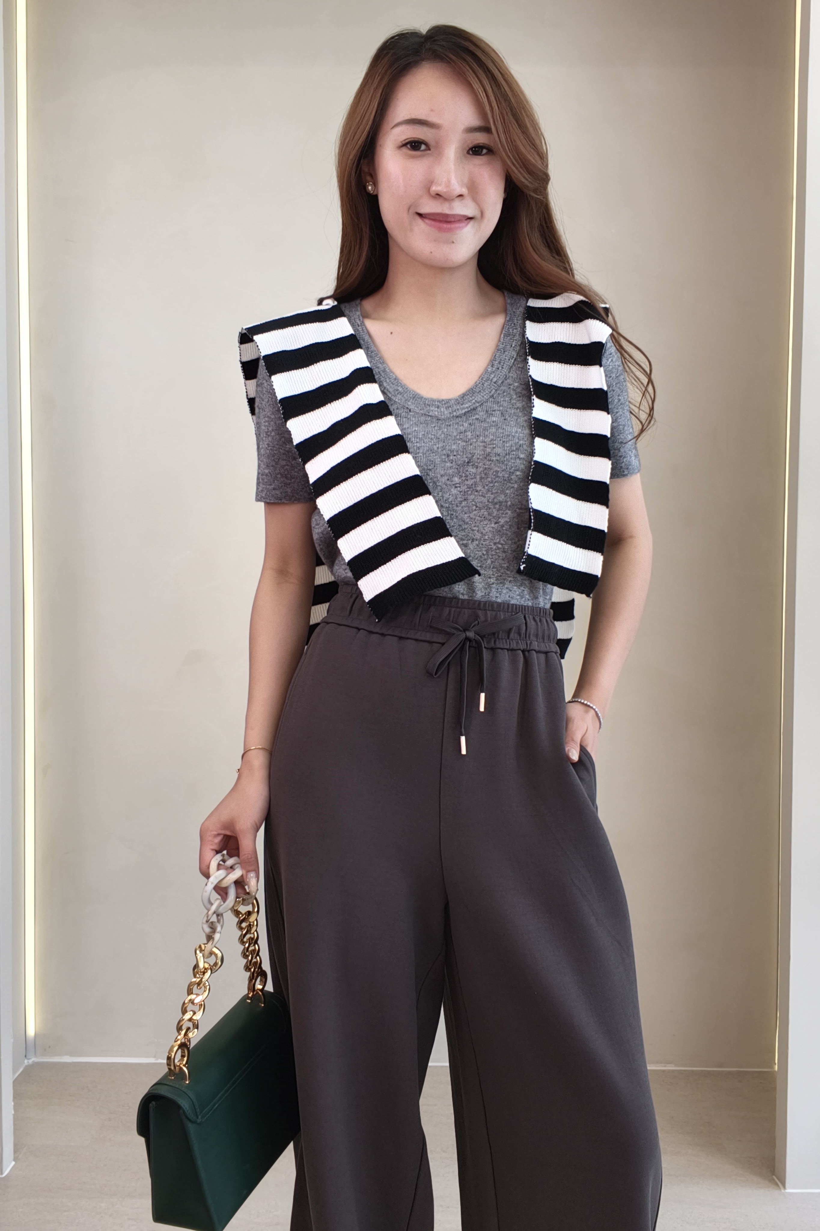 30730 Golden Sand Melange Knit Top