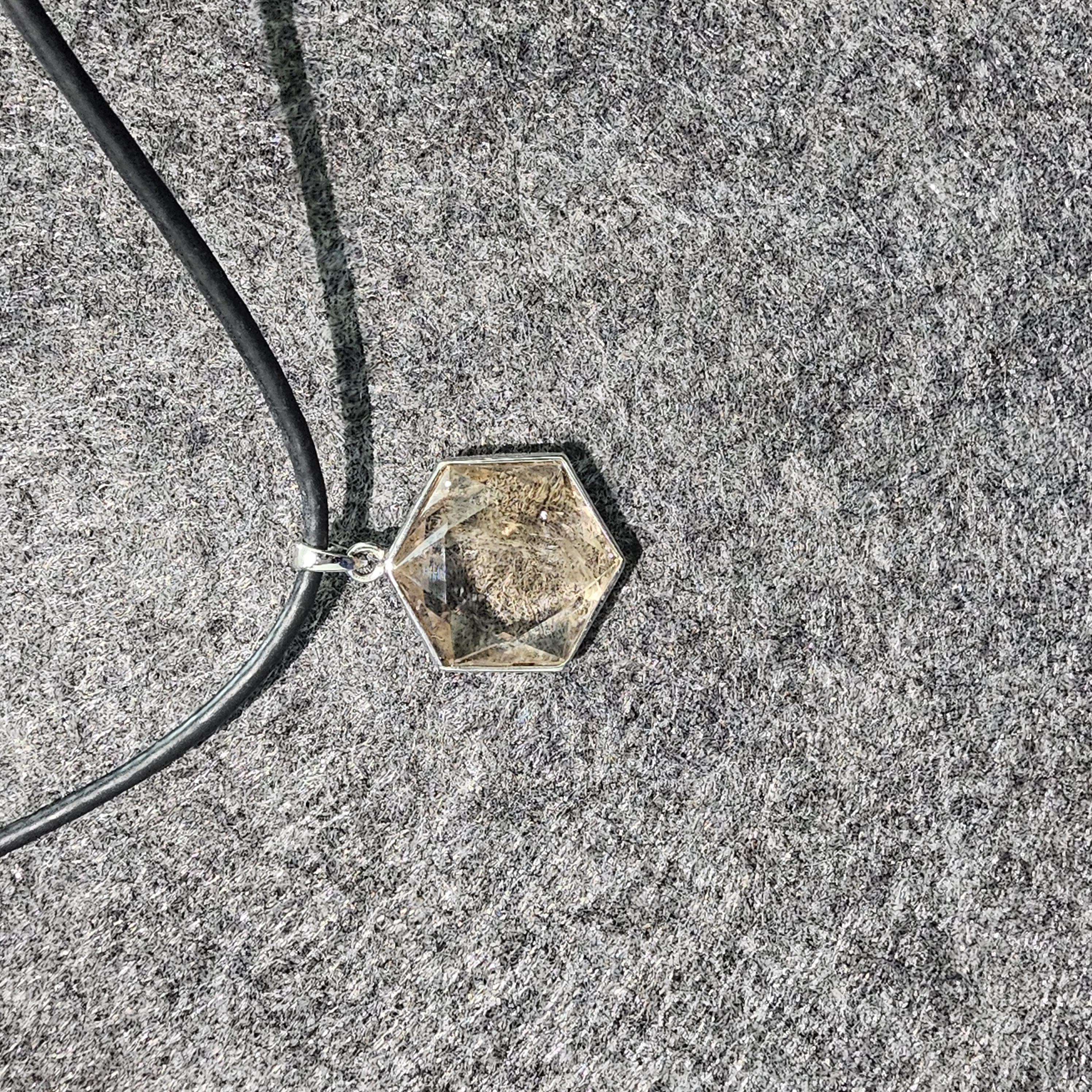 紫黃水晶六芒星925銀大衛星