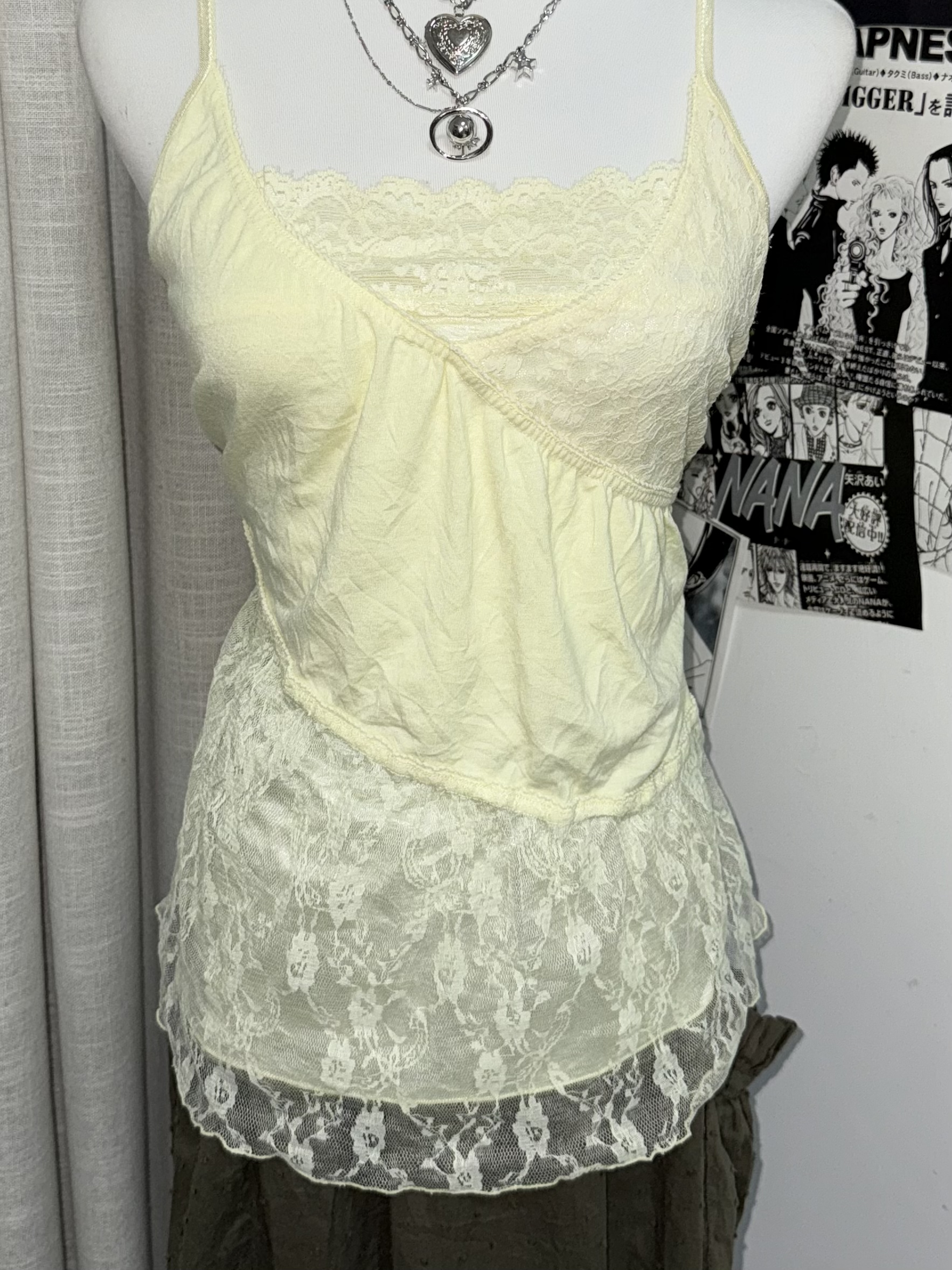 Soft Yellow Lace Mini Top/Dress