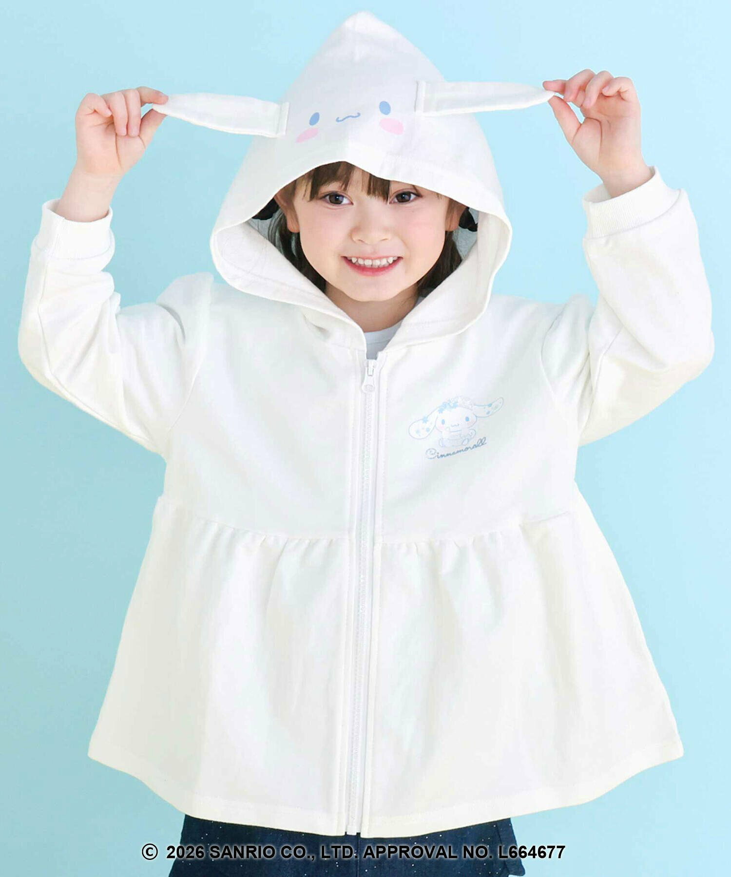 🆕【⭐訂購⭐】🇯🇵日本直送🌀#Sanrio 立體耳朵 摺邊下擺 連帽外套［2款選］🌀 [ELBA-0178][260304]