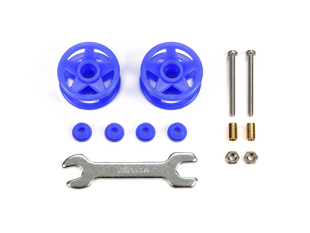 LOW FRICTION PLASTIC DOUBLE ROLLERS (BLUE/19-19mm)