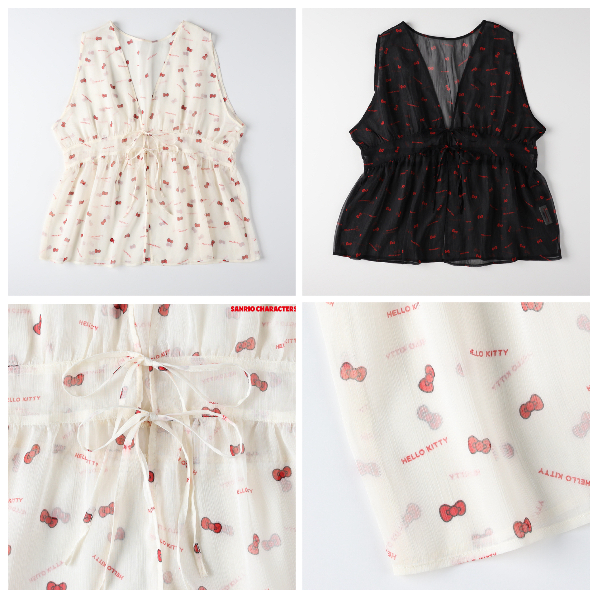 日本預訂📍日本Sanrio x Right On得意訓覺樣系列 - 半透背心