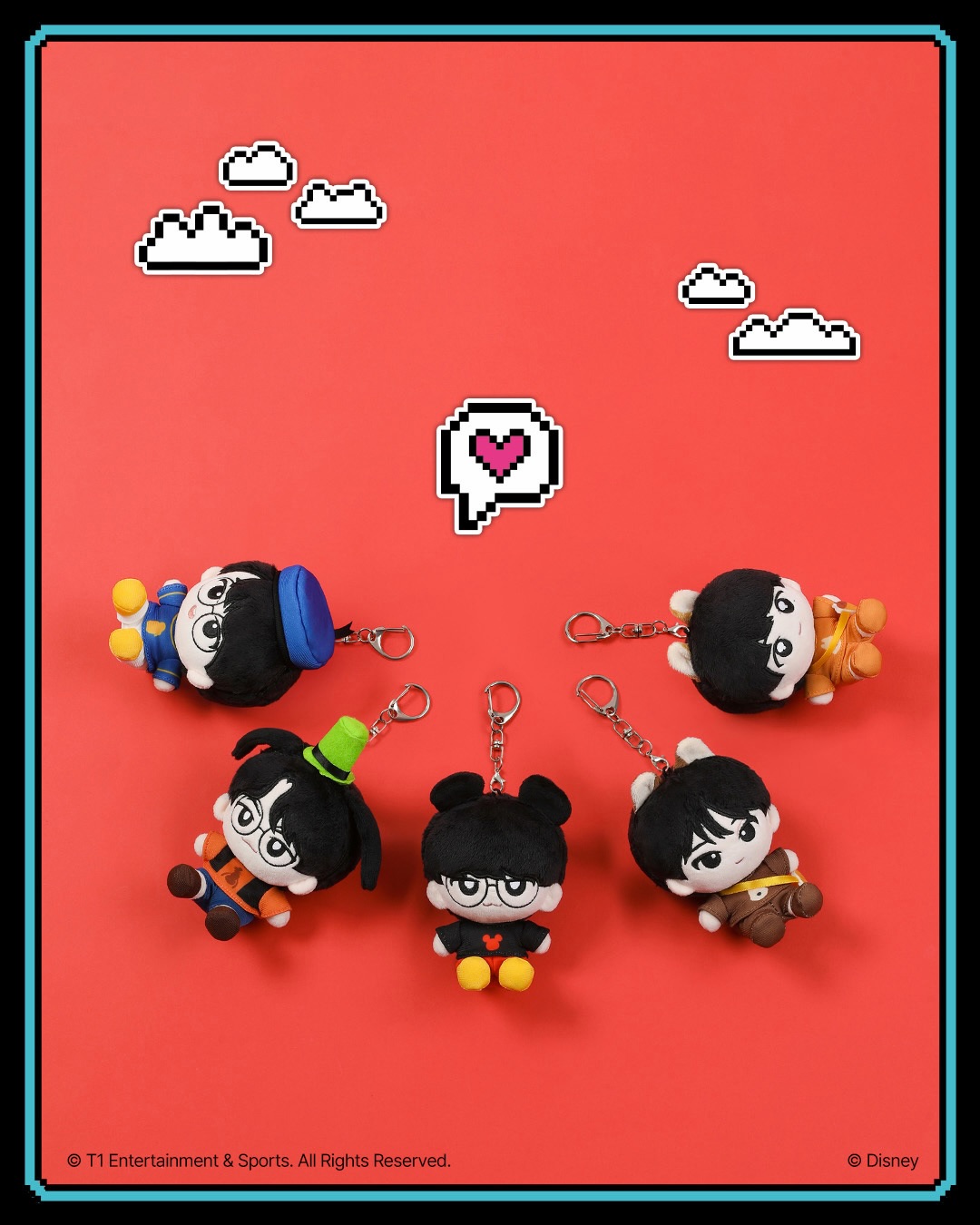 韓國電競 - T1 X Mickey & Friends Customized Costume Keychain