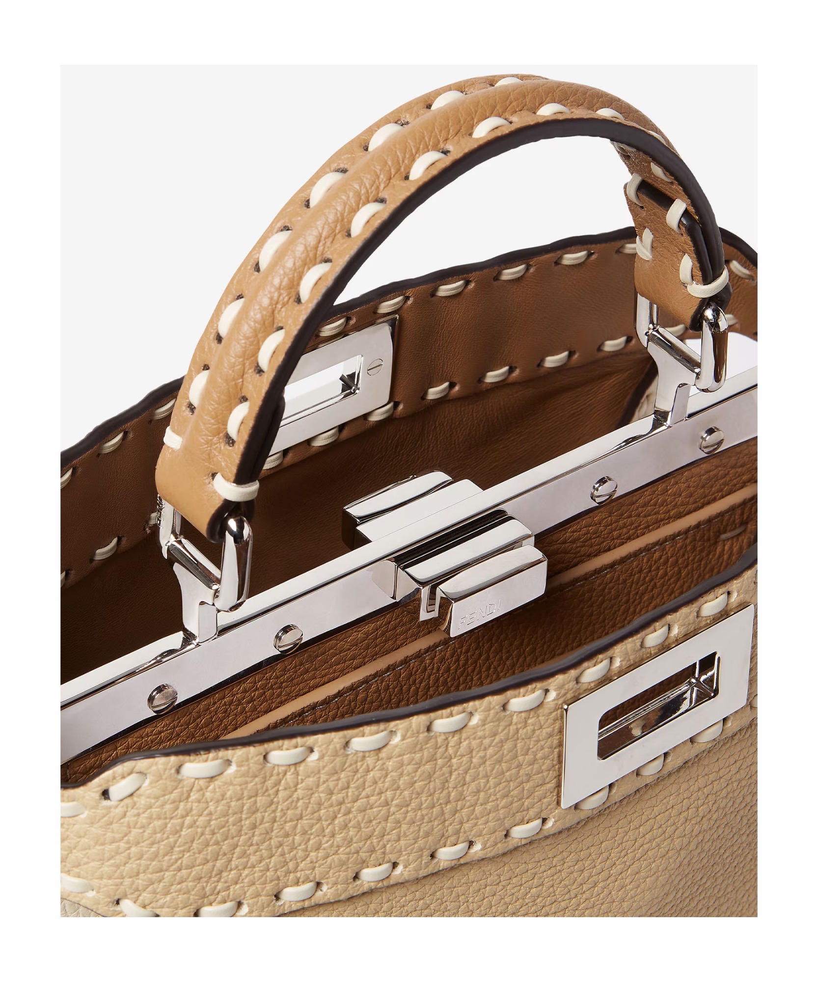 Fendi 女士 Peekaboo ISeeU 小號手提包均碼碼小號、27cm*11cm*21cm 