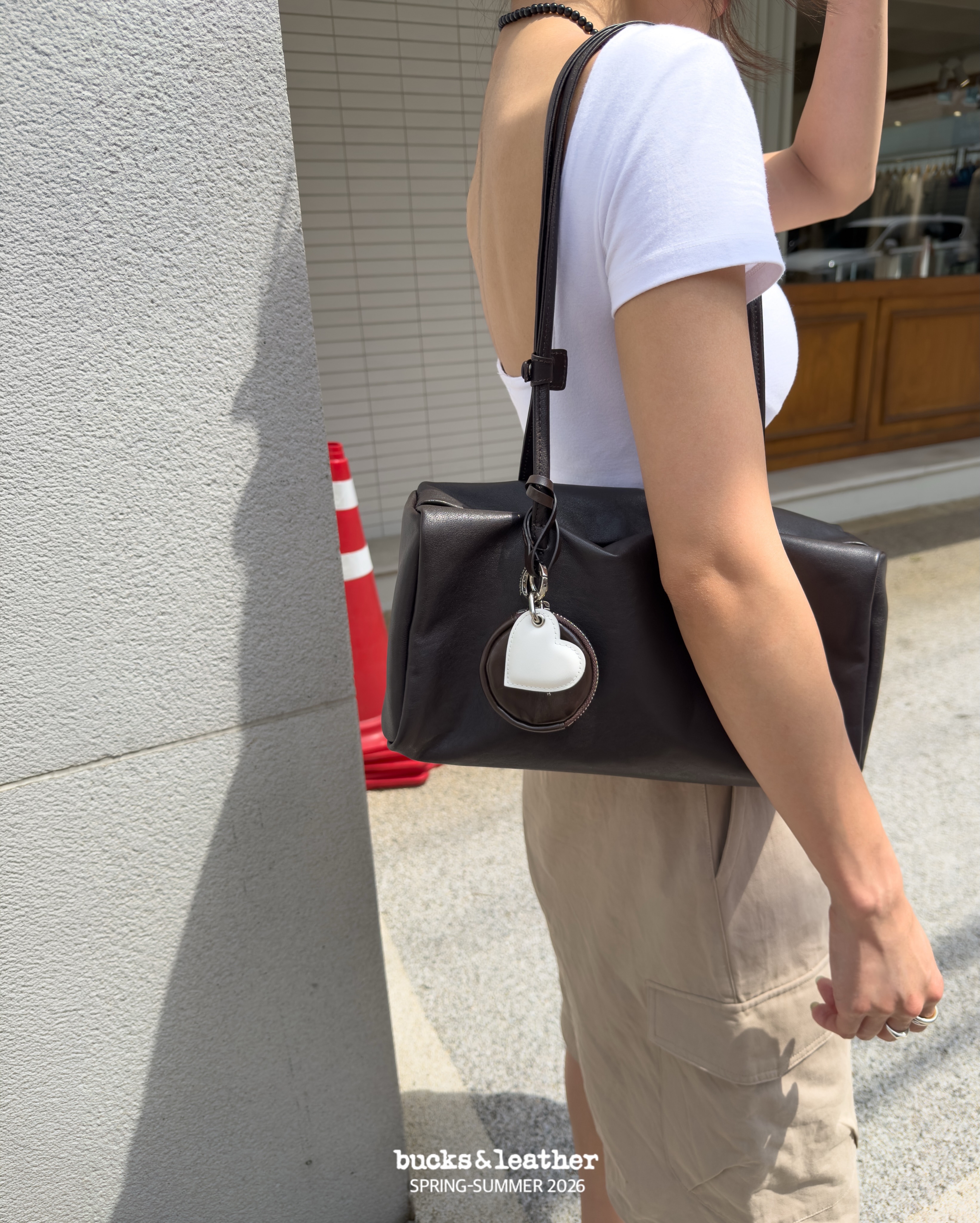 【26SS 】預訂_Brick Shoulder Bag By Bucks & leather