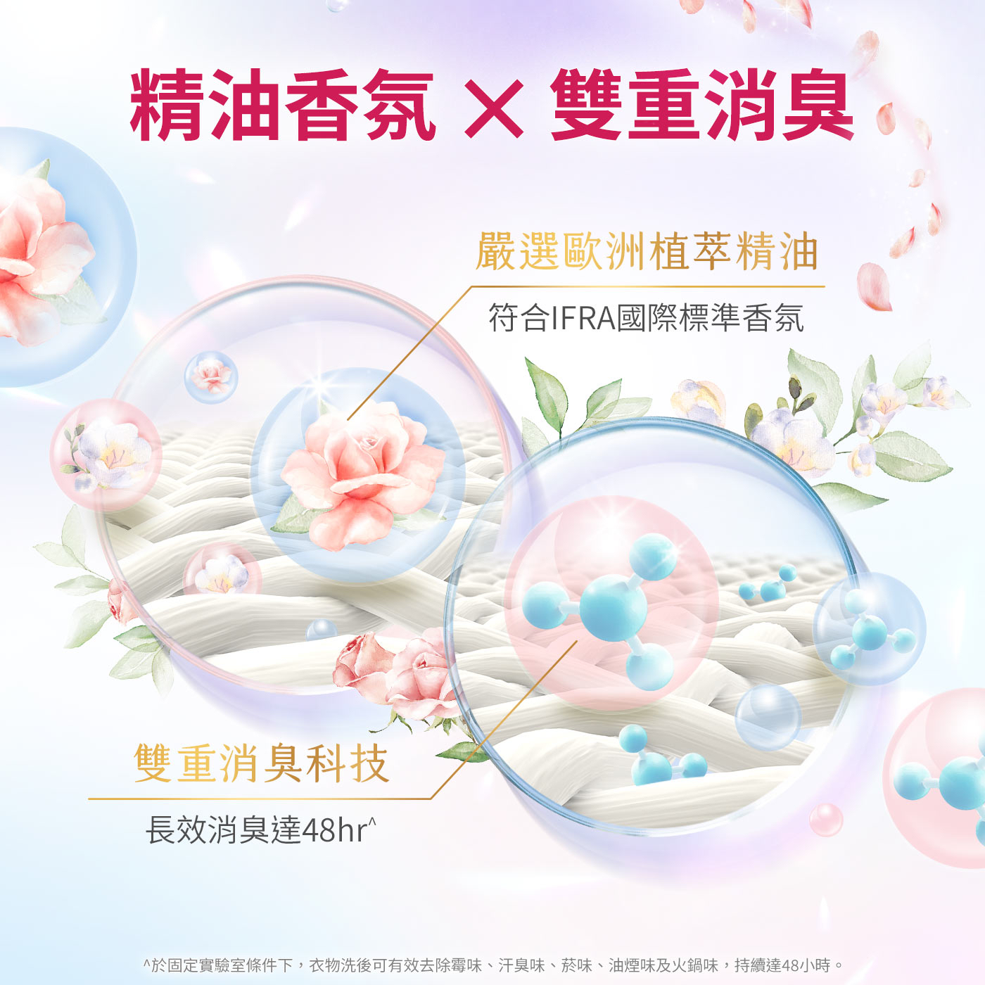 白蘭 精油芳香豆洗衣球 20顆(小蒼蘭 X 玫瑰) 1套2包共40粒 