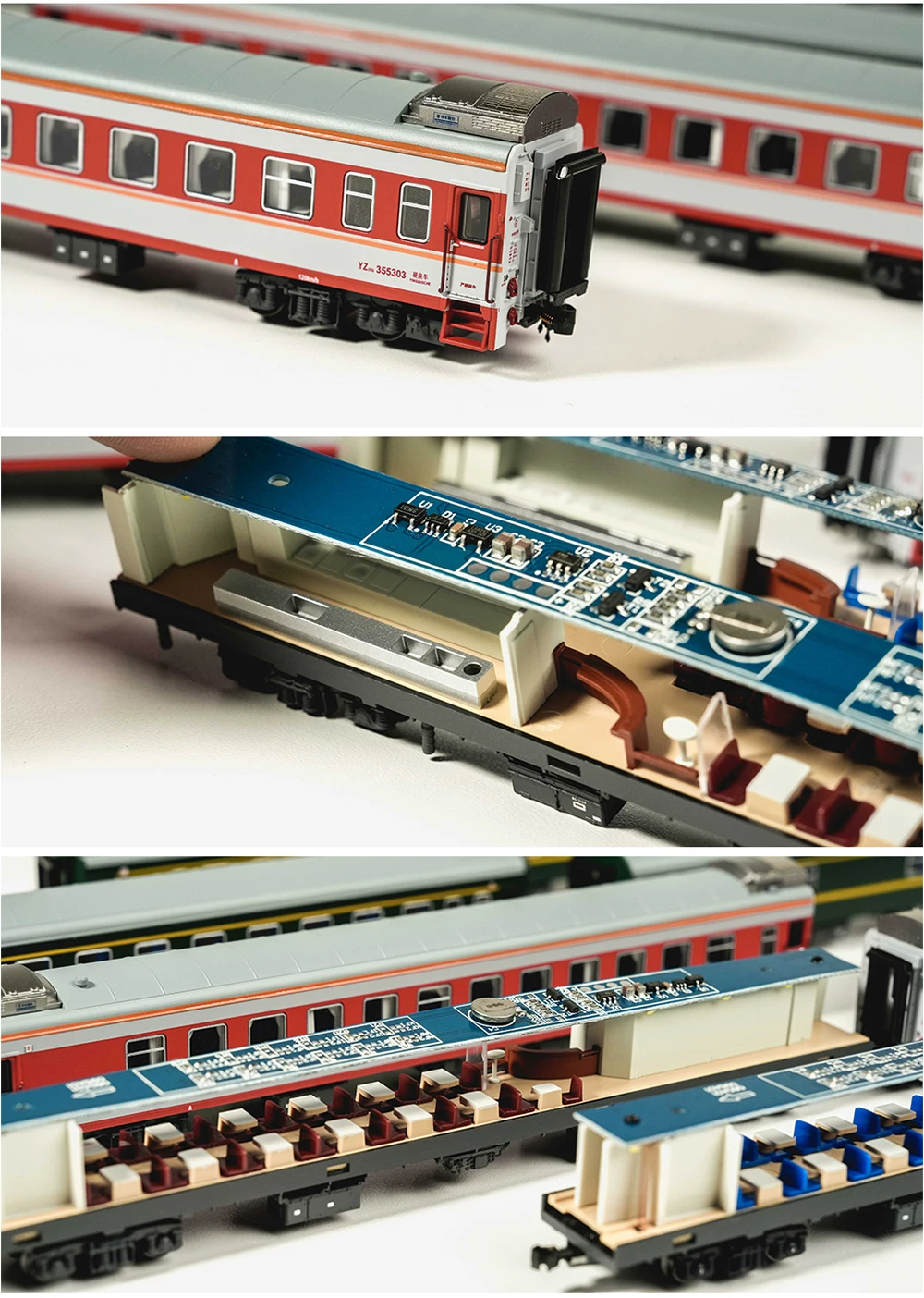 長鳴N比例 （1：160）出品京局京段幹線列車K105/106 北京西－深圳 硬坐四節編組A