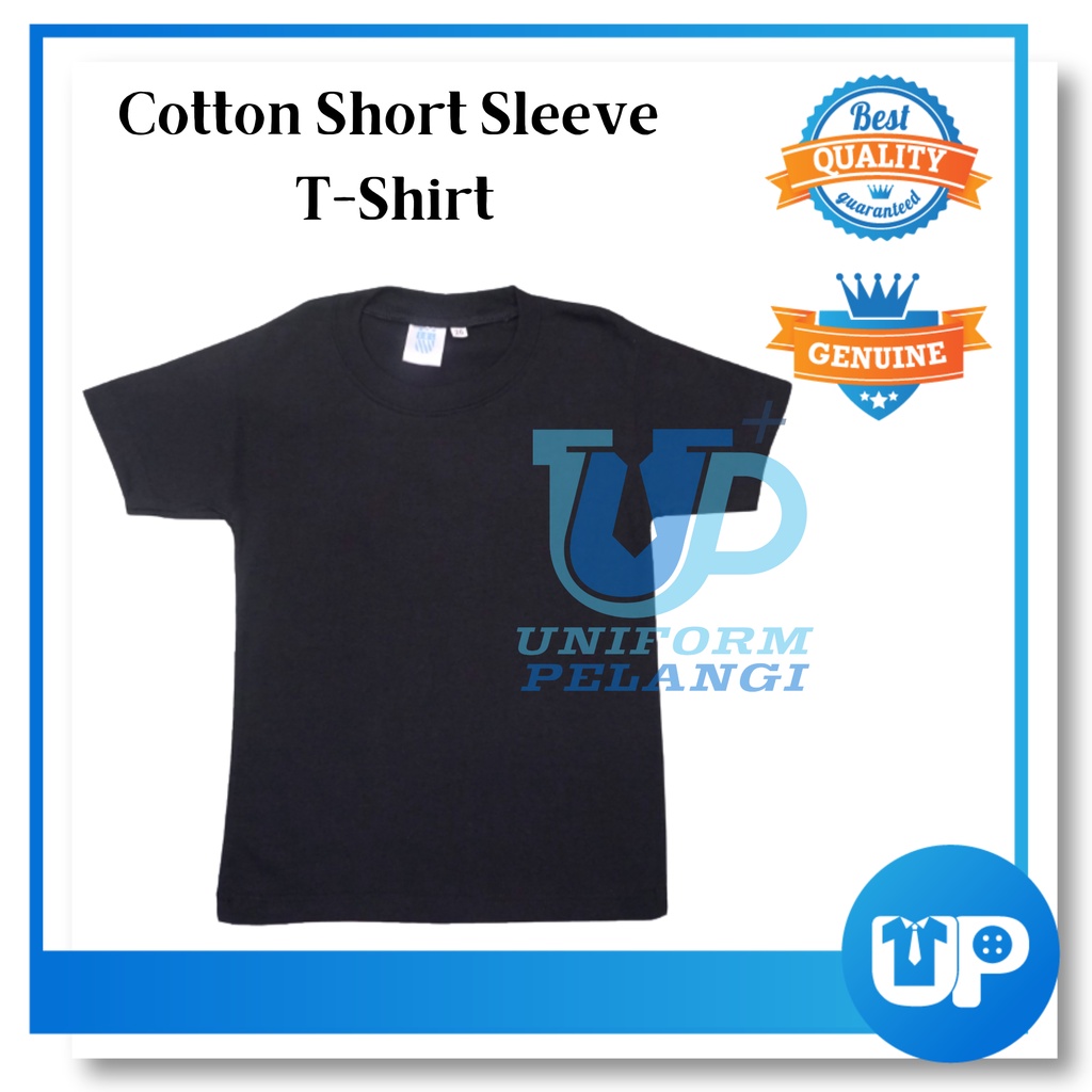 T-SHIRT Round Neck Lengan Pendek & Panjang Hitam / 100% COTTON SHIRT / HIGH QUALITY BLACK T-SHIRT/ Round Neck T-Shirt Sleeve