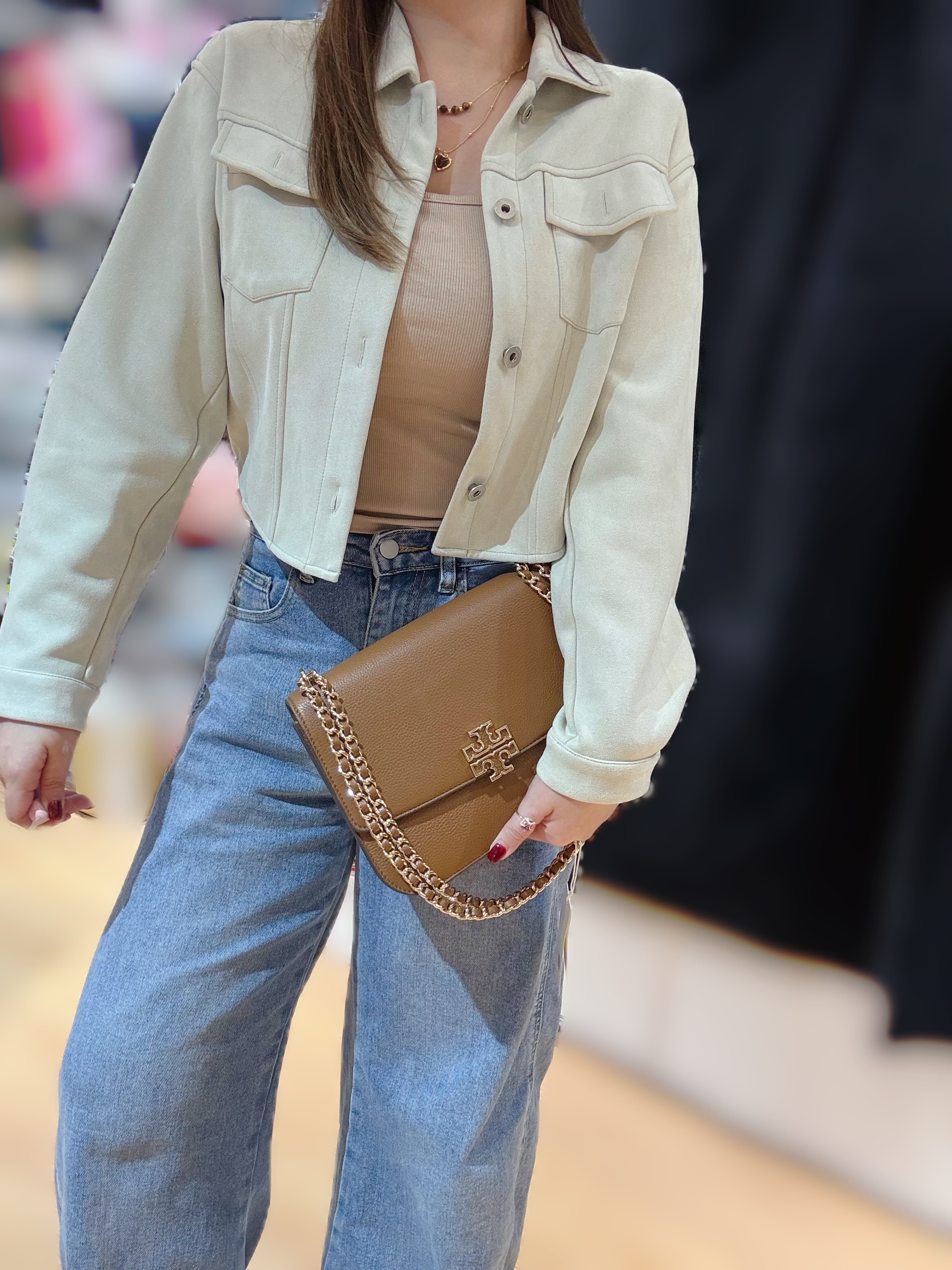 Tory burch Britten adjustable bag M brown