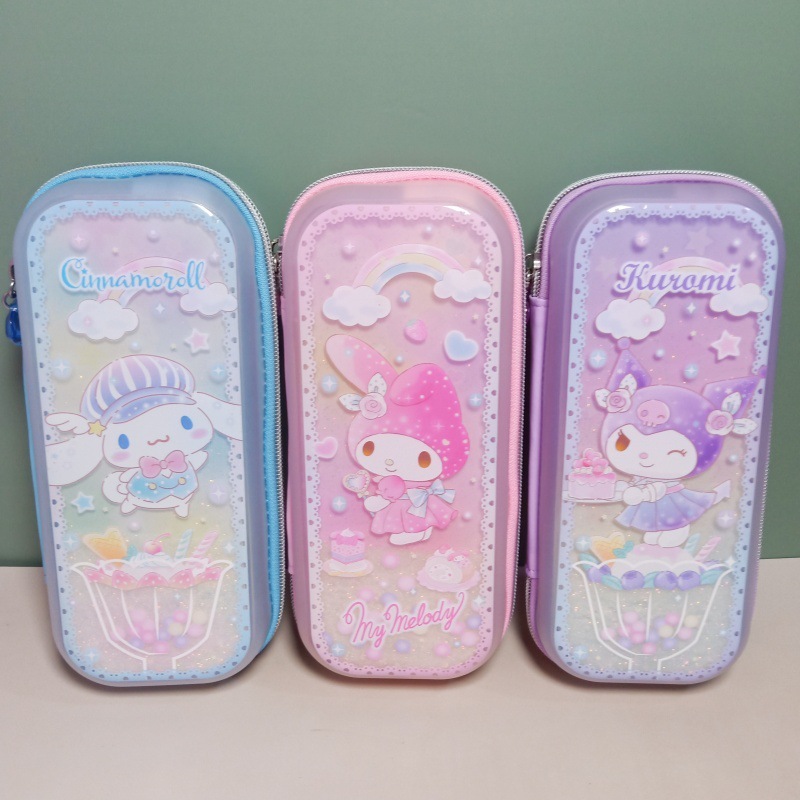 Sanrio 卡通閃閃流沙筆袋 - 1個 現貨