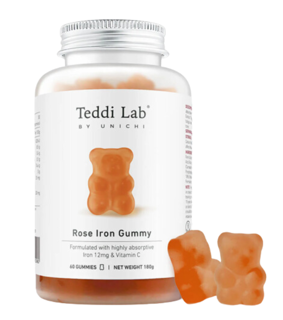 澳洲 Unichi 富鐵小熊軟糖60粒(玫瑰紅棗味)
