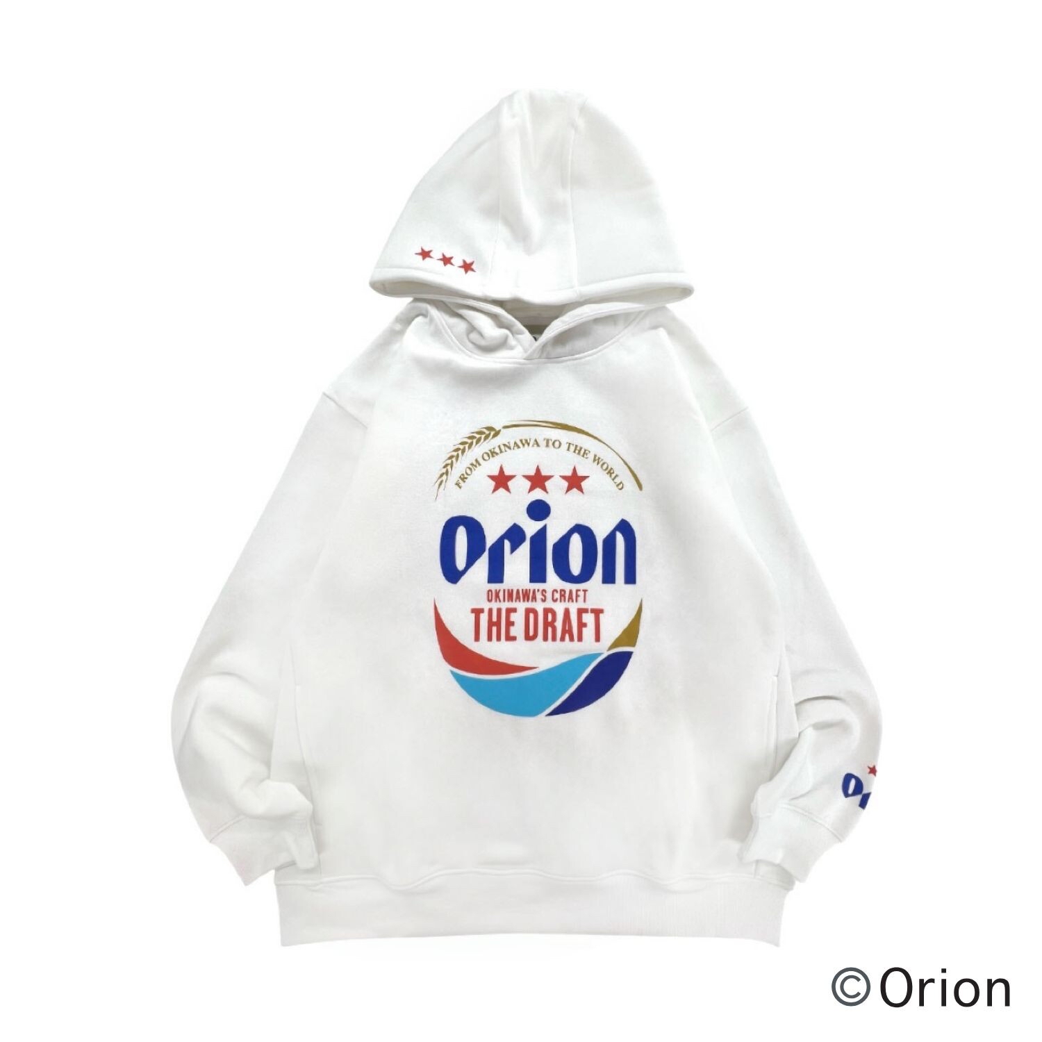 日版 沖縄 x Orion啤酒 有帽長袖衛衣-彩LOGO(全1款)