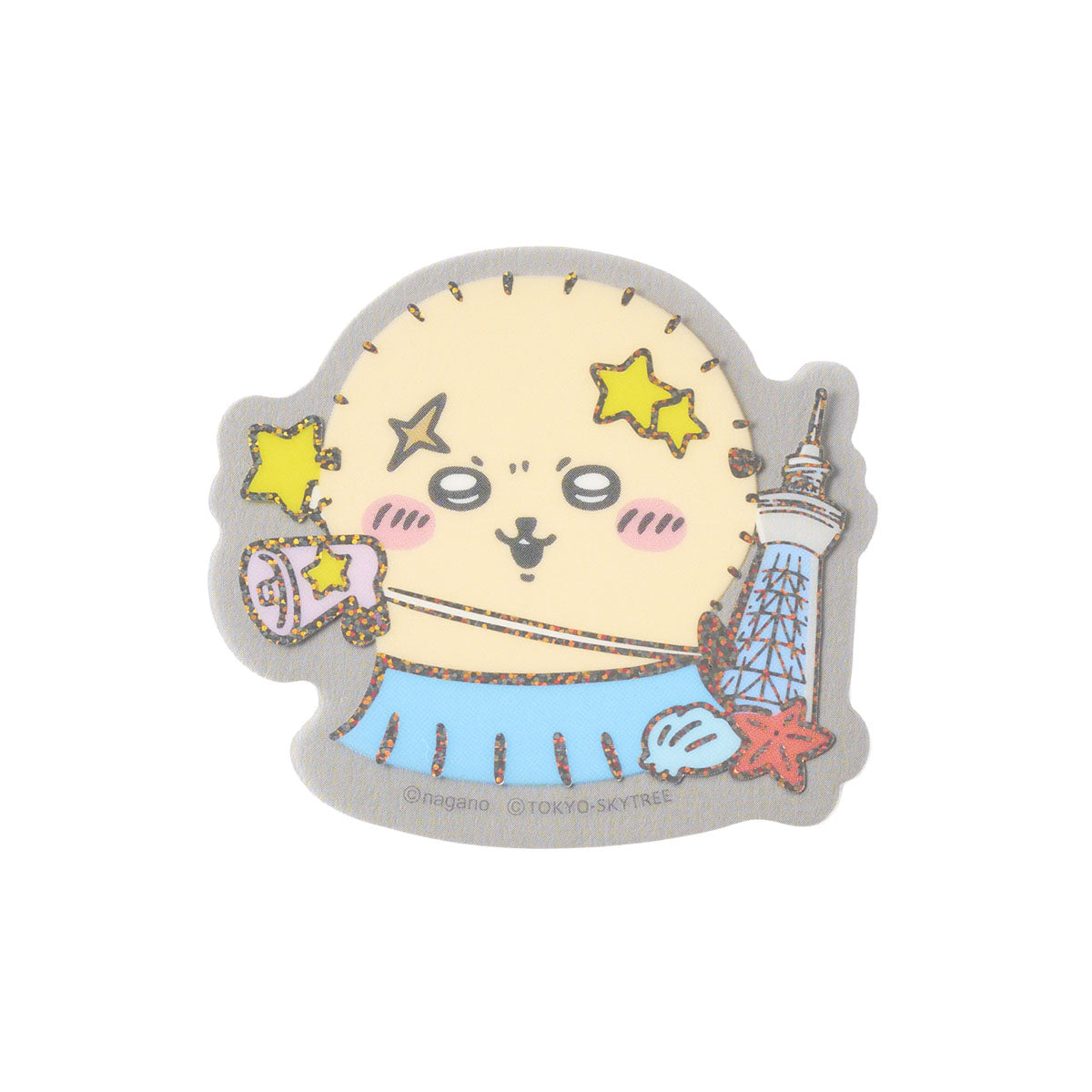 🎀【預訂】 Chiikawa 人魚島的秘密 x 星空晴空塔貼紙 - Rakko