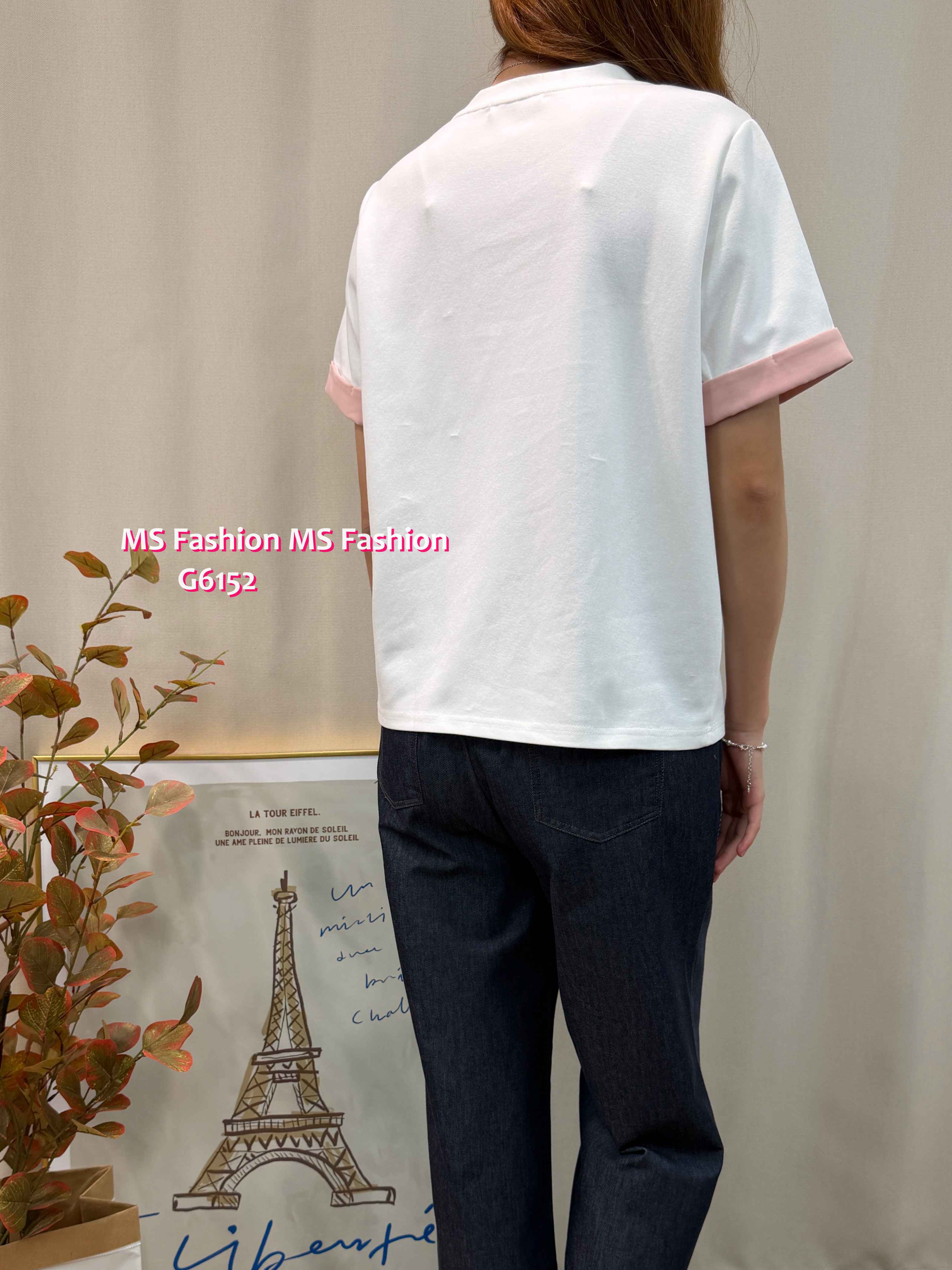 G6152 韓國🇰🇷靚靚手袋蝴蝶print top