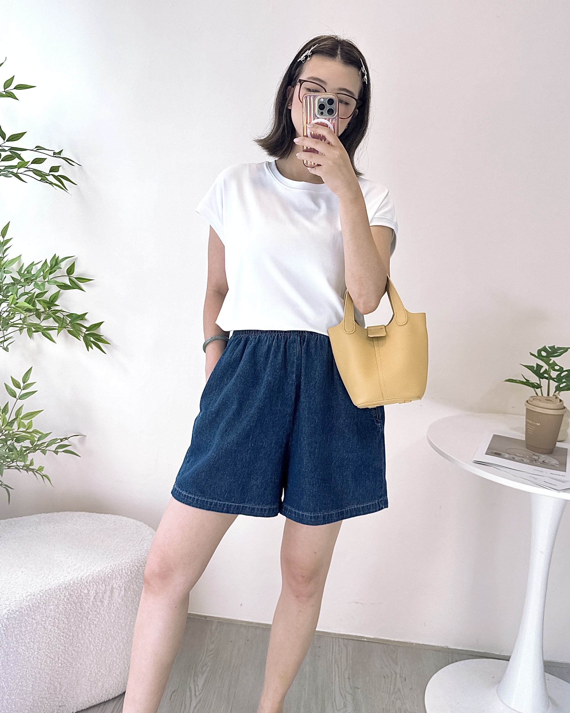 超薄夏日必備牛仔短褲 3色