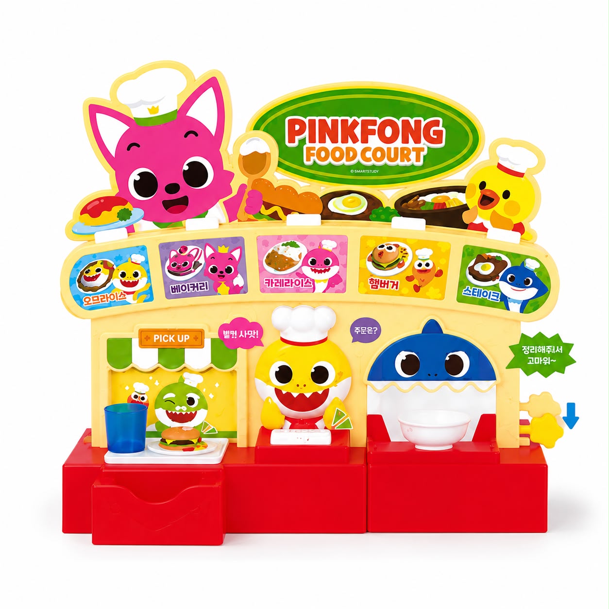 Pinkfong Baby Shark 鯊魚寶寶震動取餐器美食廣場角色扮演玩具｜兒童餐廳煮飯仔玩具｜3歲以上