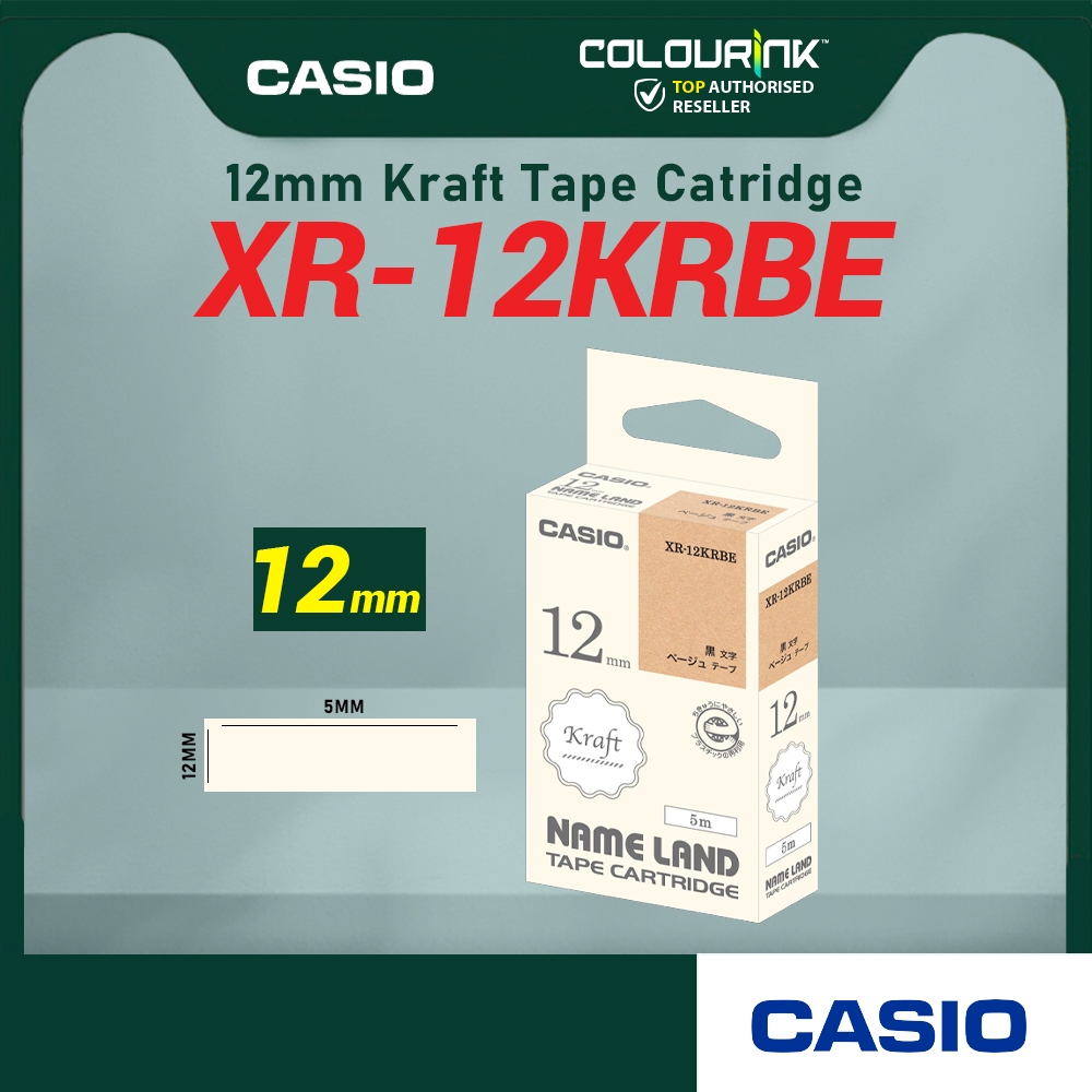 CASIO Genuine EZ Label Tape 6/9/12/18/24mm for KL-120 KL-130 KL-820 KL-60 KL-HD1 KL-8400 KL-G2