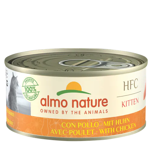 Almo Nature HFC Natural KITTEN 雞肉 幼貓主食罐頭 150gx24