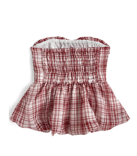 韓國女團ILLIT同款~ 格紋平口背心 [gn462]