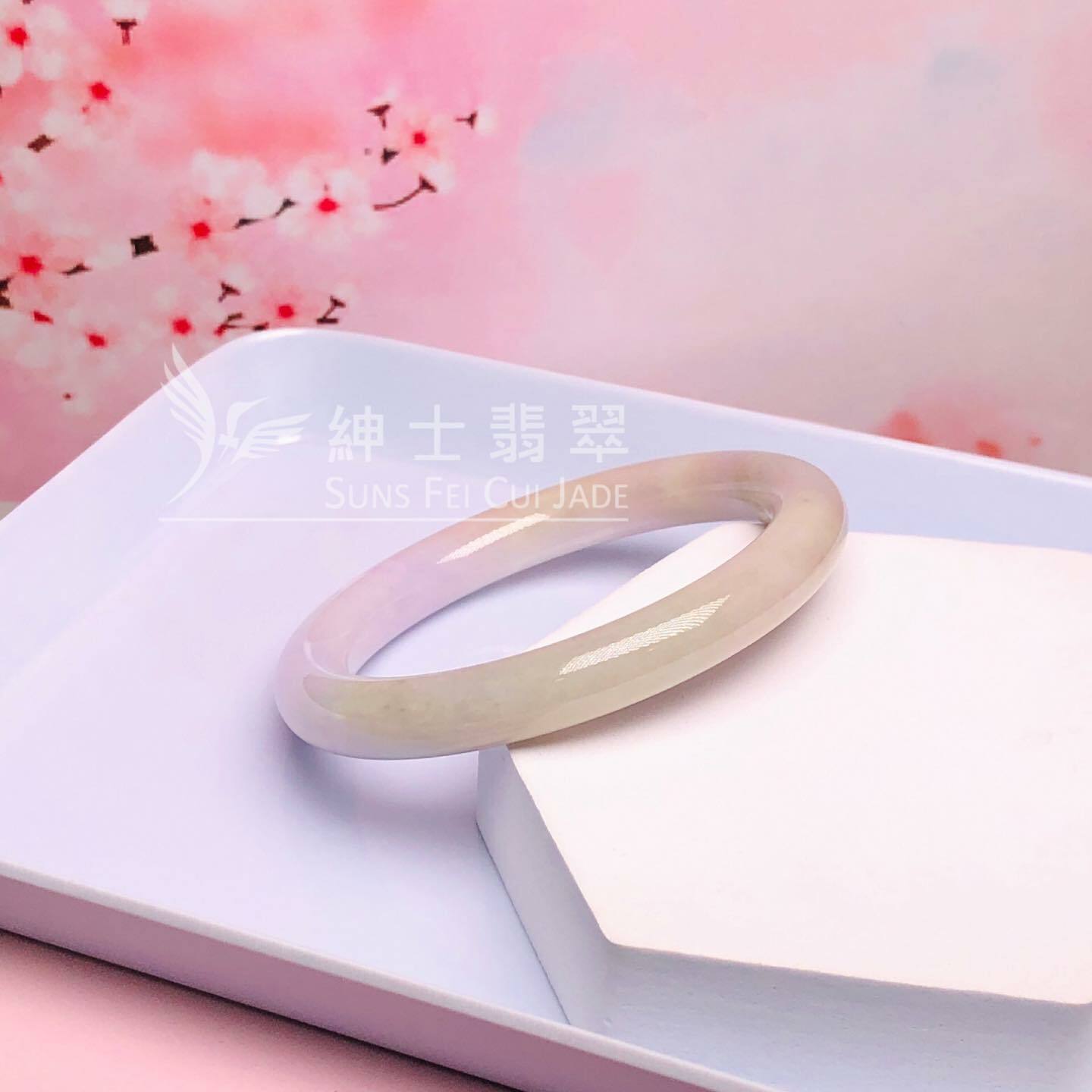 紫羅蘭帶翡翠圓鐲54.3mm