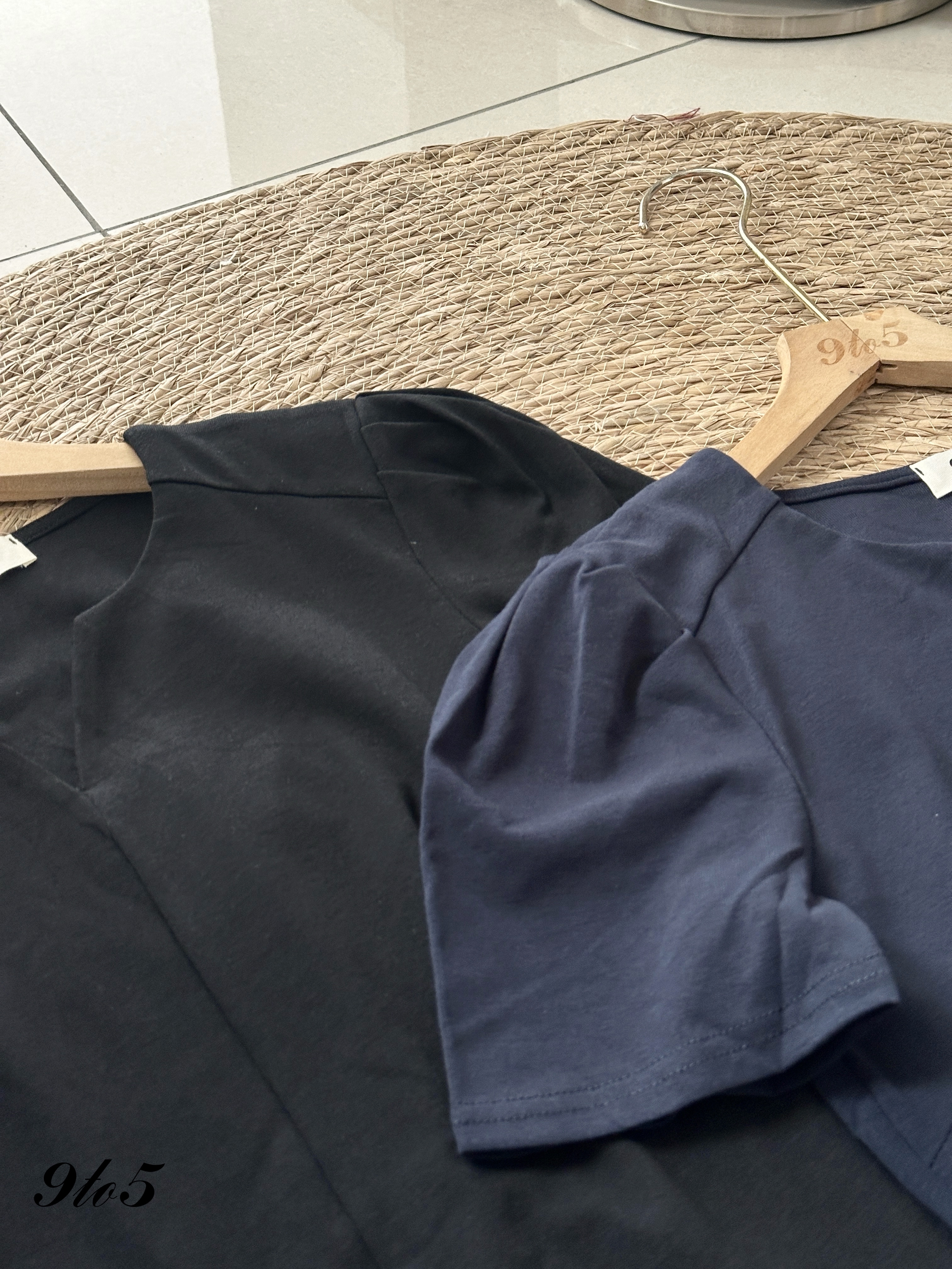 T4104 Puff Sleeve V Neck Top - 4 Colors 