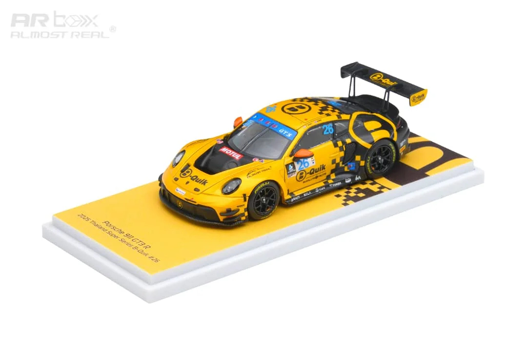 （預訂 Pre Order) AR Box (640005001) Porsche 992 GT3 R B-Quik Metallic Yellow Livery