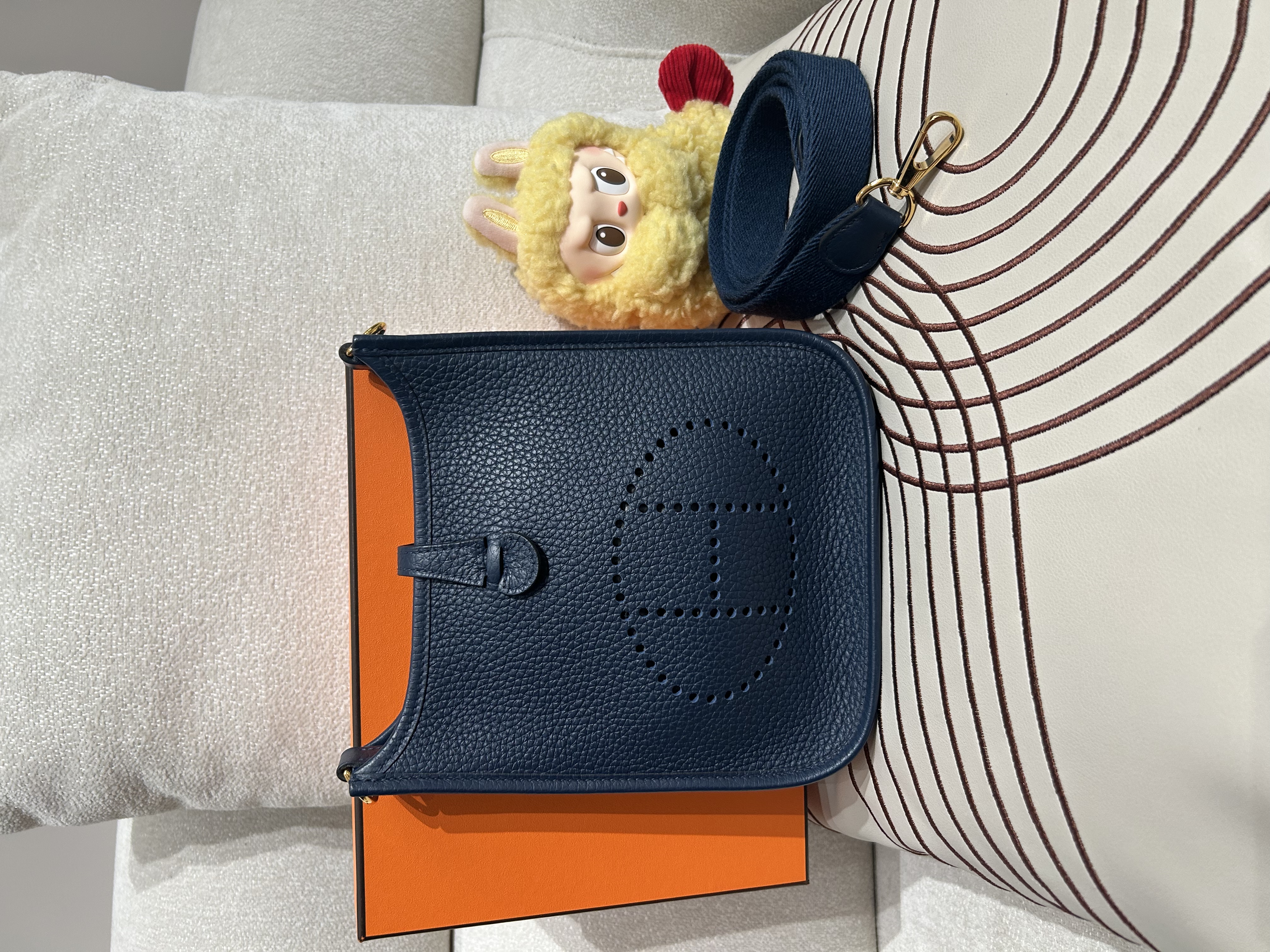 Hermes Mini Evelyne Stamp B 100%Authentic, 99%New ✅Dust bag ✅Box