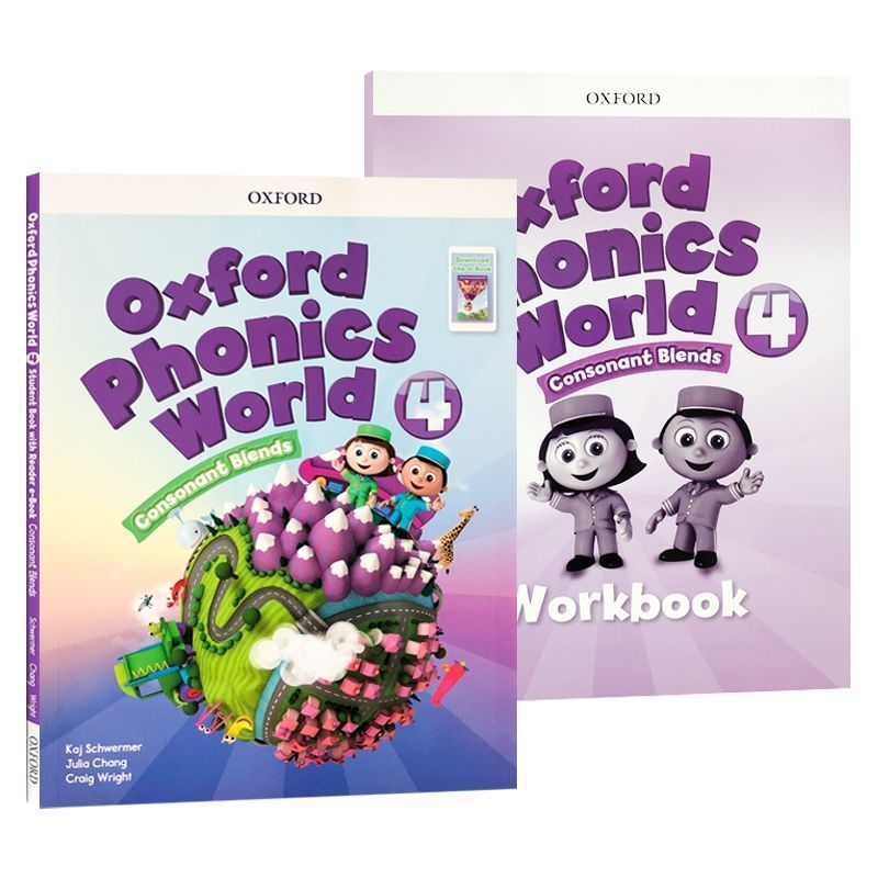 點讀Oxford Phonics World (Level 1-5) 牛津練習本一套10本自然拼讀 