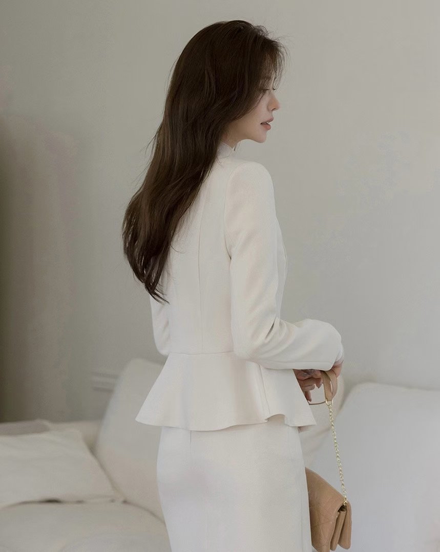 ZA004 簡素圓領職場套裝