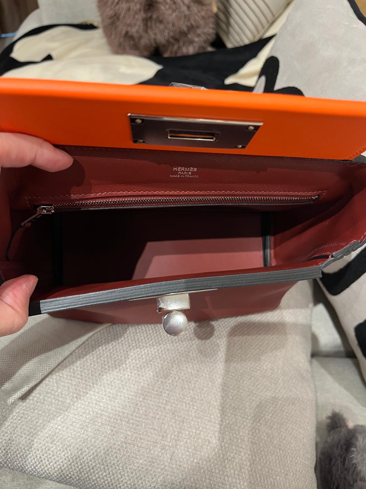 全新 HERMES 2424 mini 21cm STAMP B ,ROUGE H EVERCOLOR 100%Authentic, 全新Brand New ✅strap✅Dust bag✅box