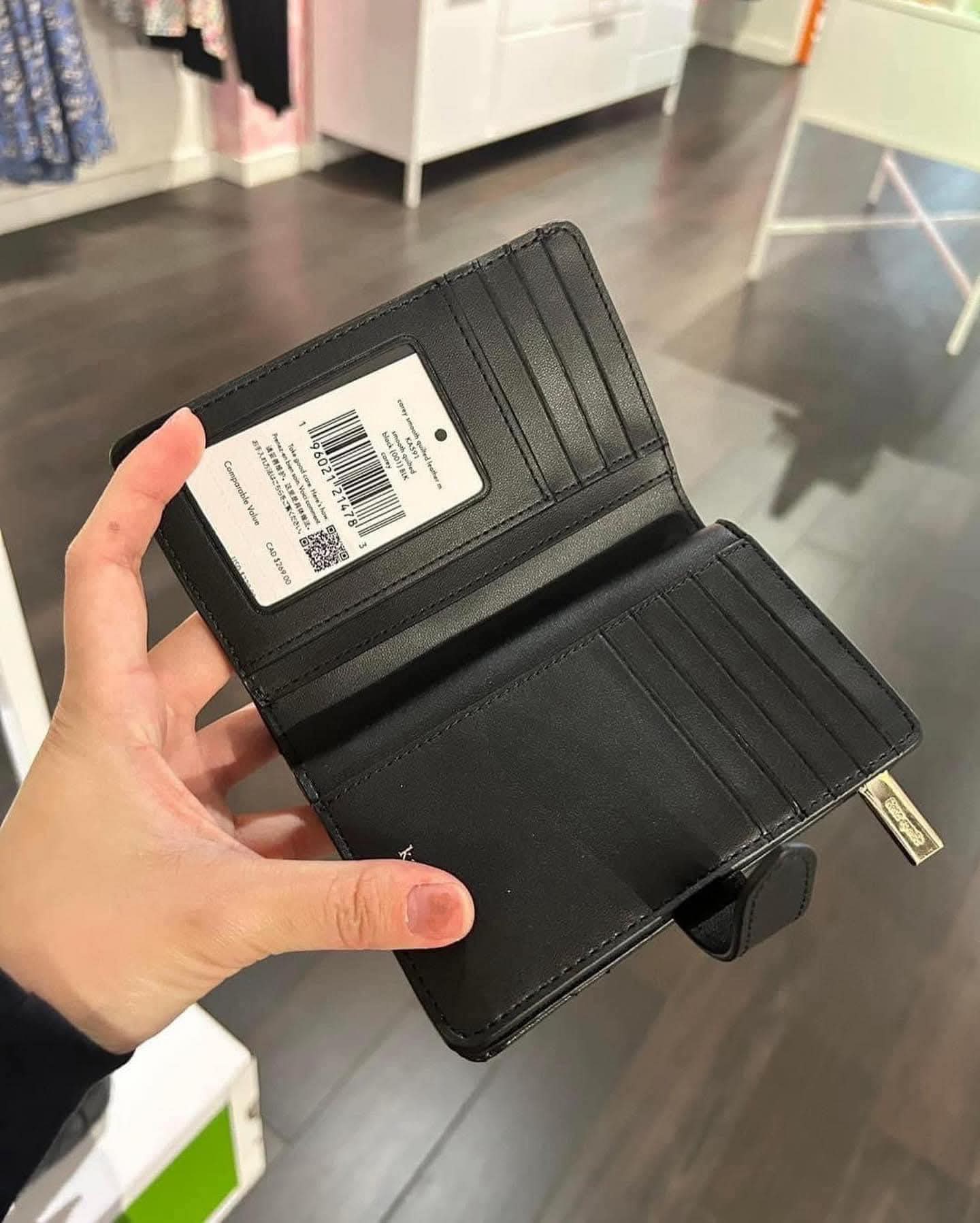 香港現貨-KATE SPADE NATALIA MED BIFOLD WALLET BLK