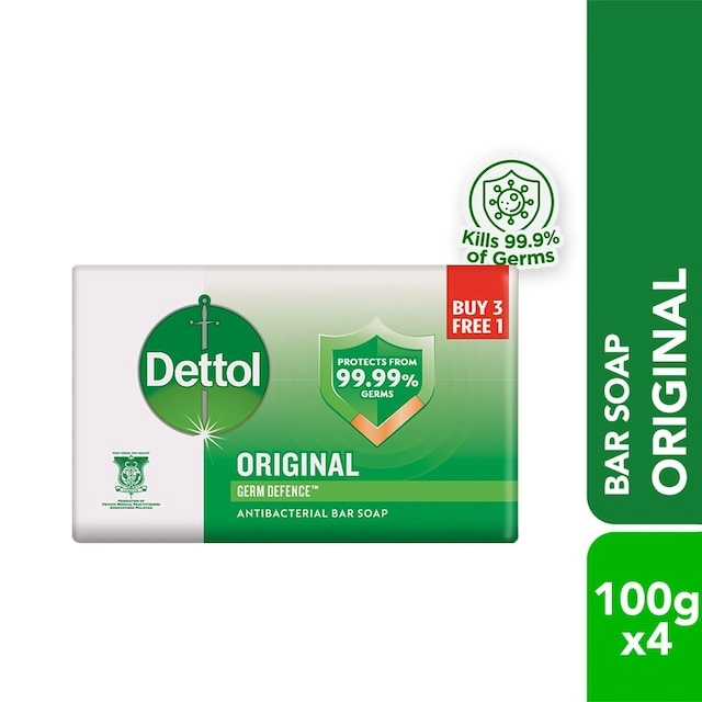 Dettol Bar Soap 100gx4 - Original
