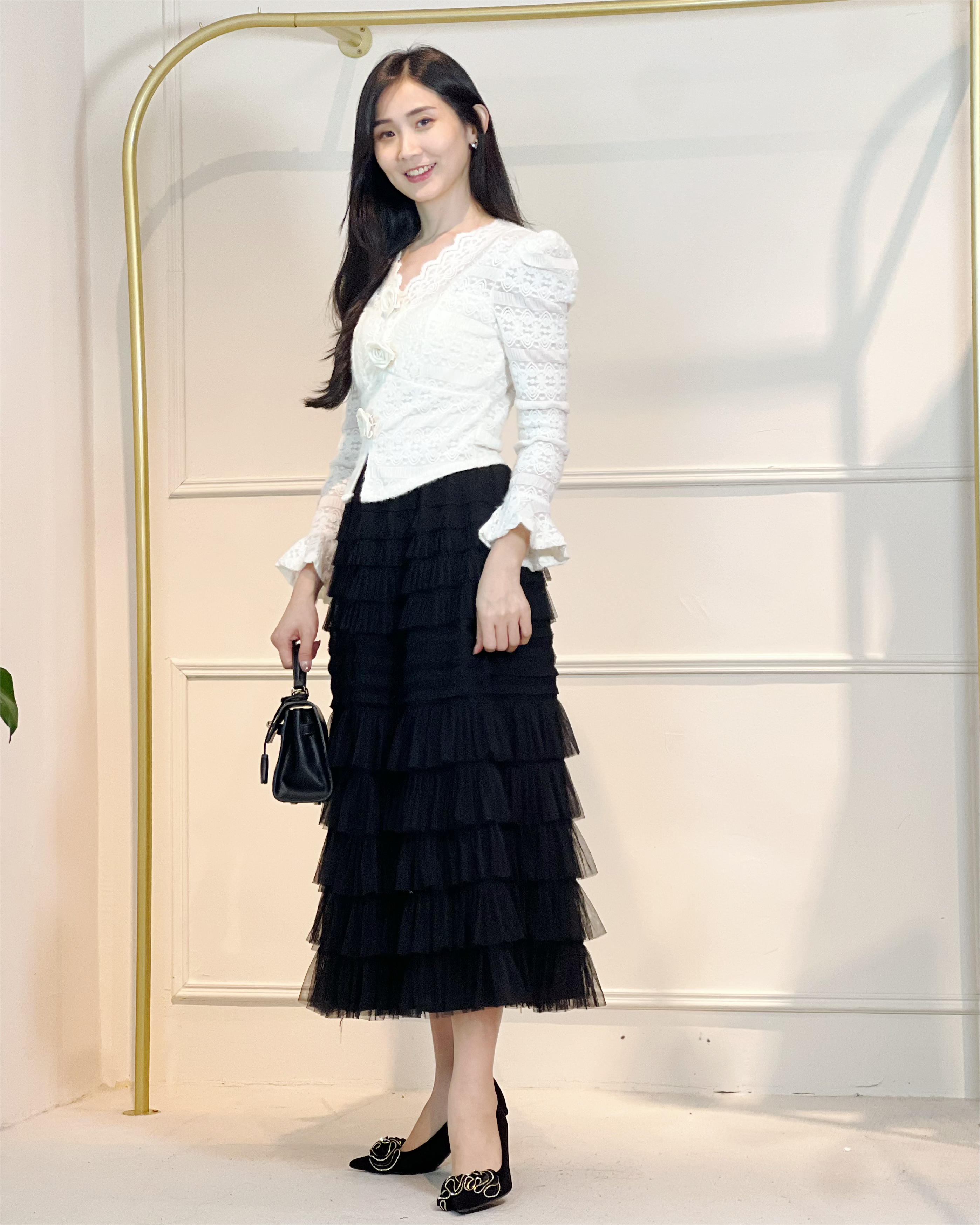 5076 Camille Vintage Lace Top