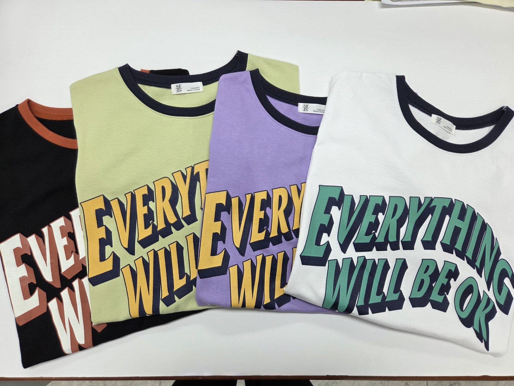 🇰🇷K5581 cotton印字短袖tee