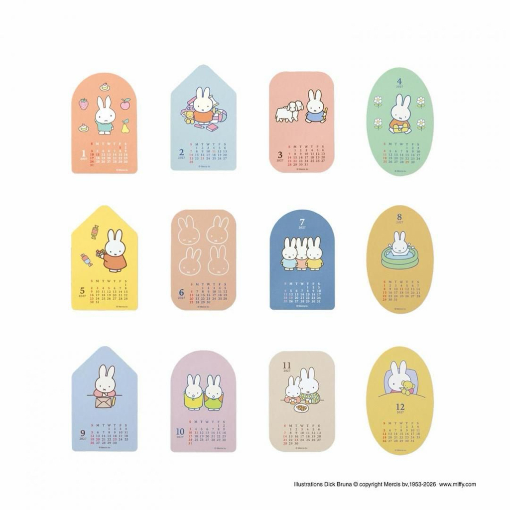 Miffy 2027 Schedule Card