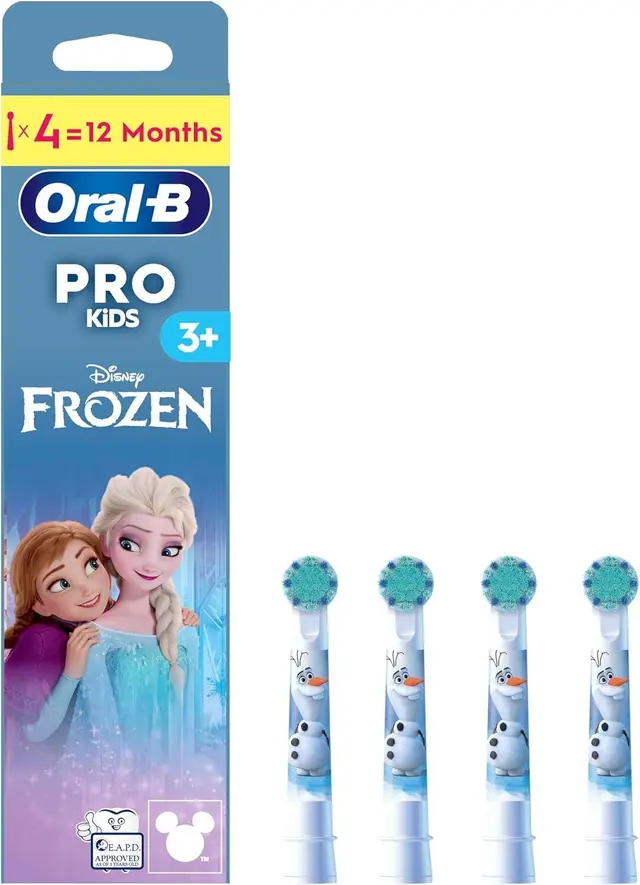 Oral B EB10S (4支裝)最新PRO版  Frozen 冰雪奇緣兒童替換刷頭 EB10S (4Pcs PRO Version) Frozen Kids Replacement Toothbrush Heads