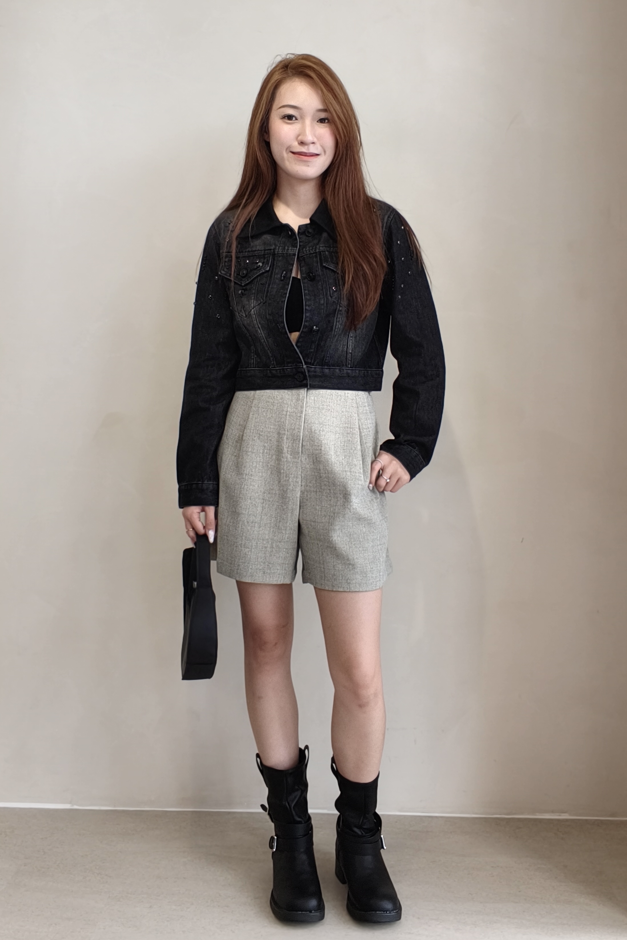 CP1651 High-Waisted Tailored Shorts