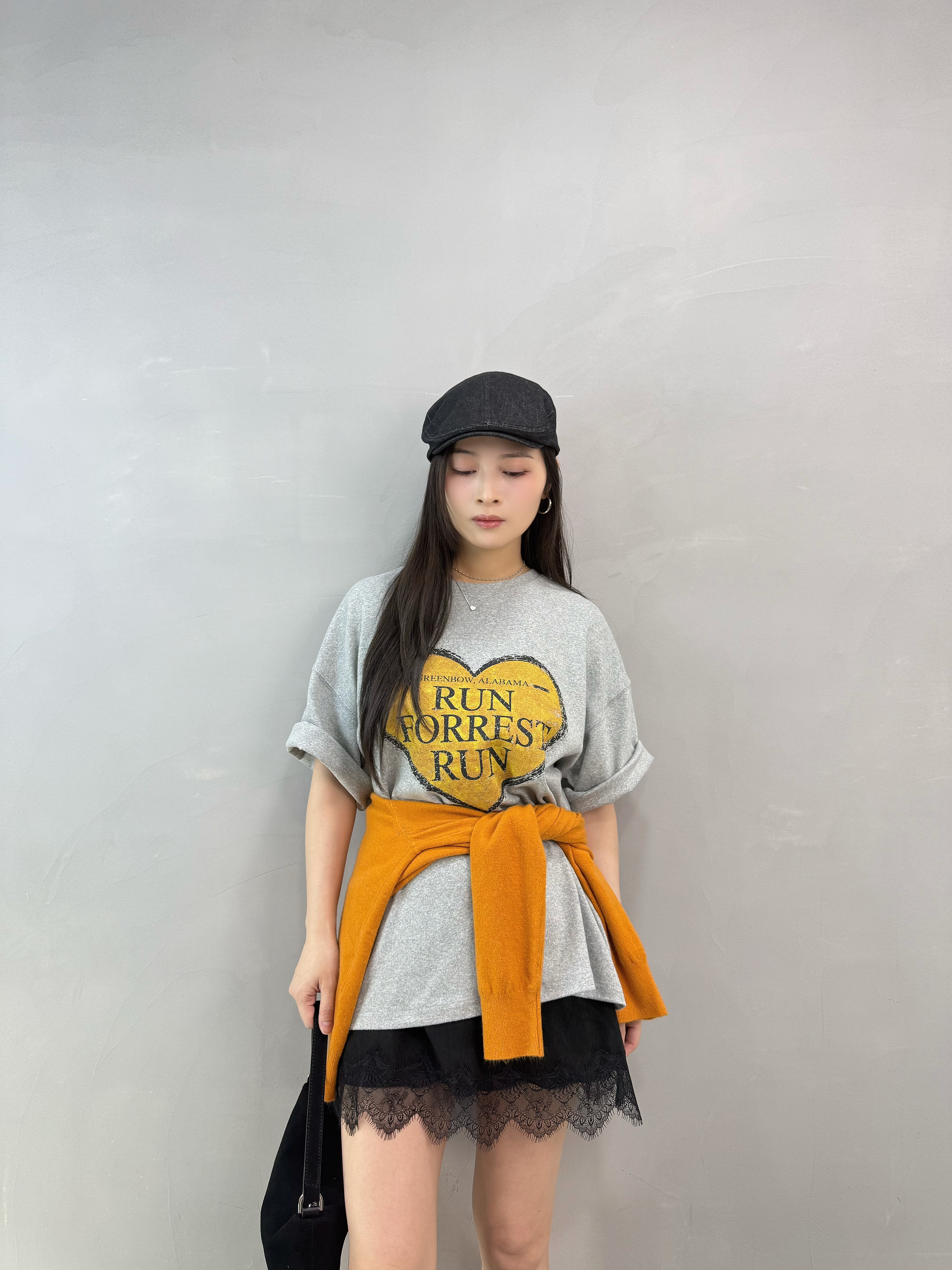 I01 磨毛心形Print Tee
