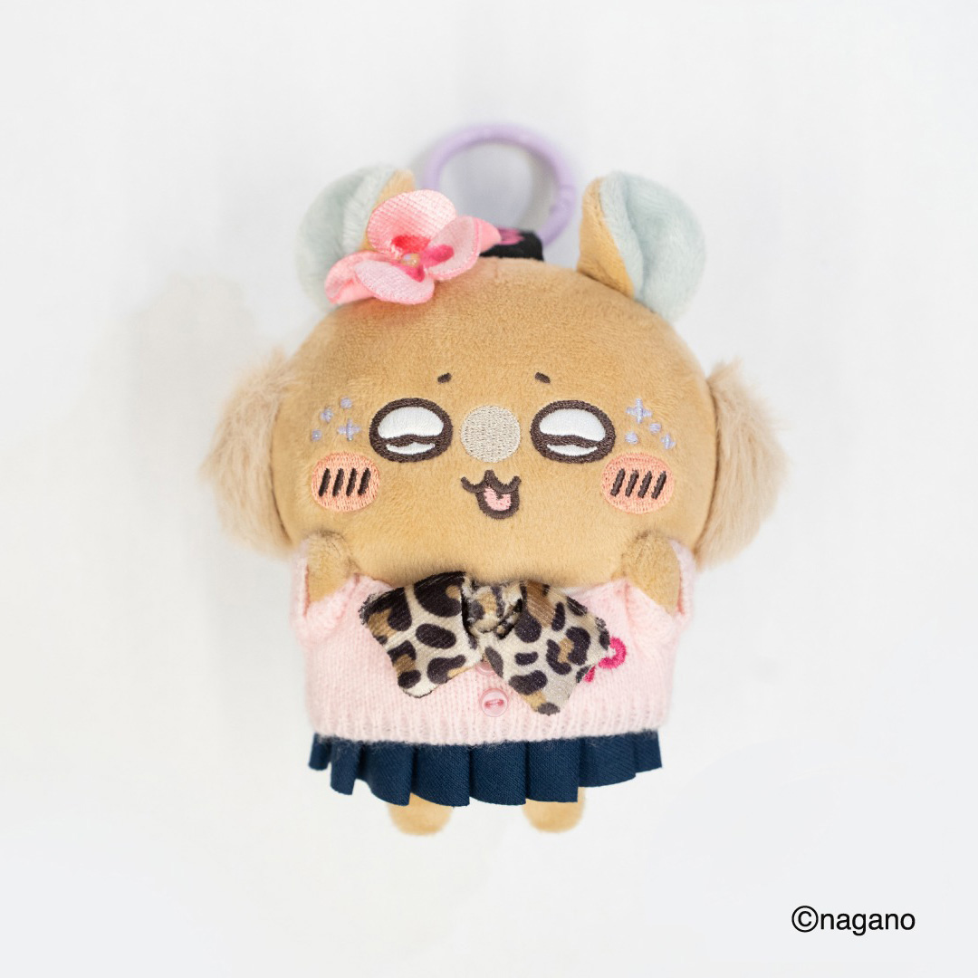 現貨｜Chiikawa ちいかわ x 9090 澀谷辣妹 飛鼠 Momonga 黑皮 日版 毛公仔 吊飾 掛件 (NN2292-0410)