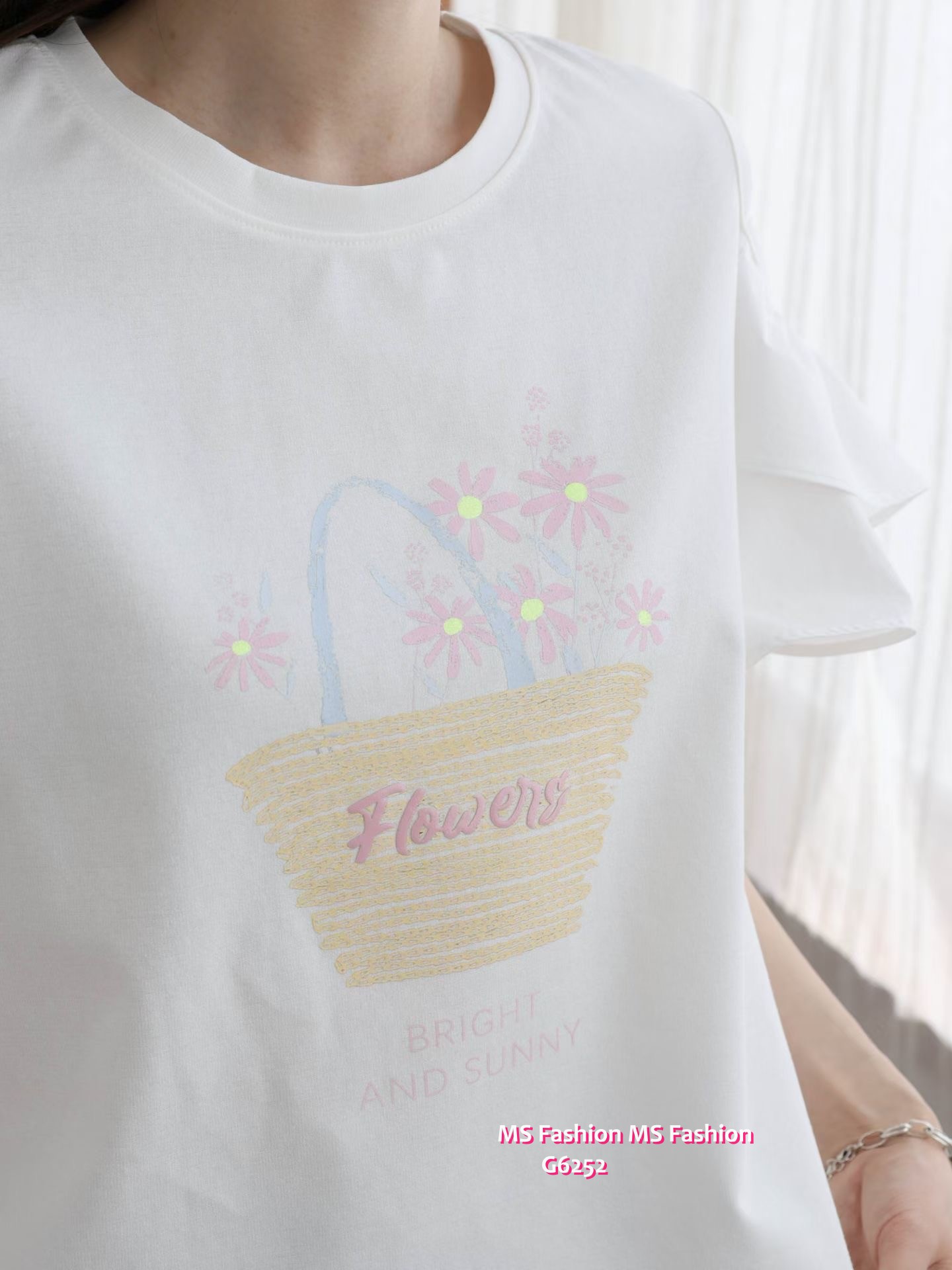 G6252 韓國🇰🇷靚print露肩top