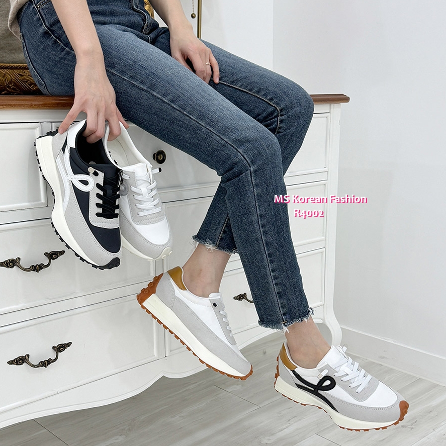 R4002 韓國🇰🇷型格拼色免綁帶Sneakers