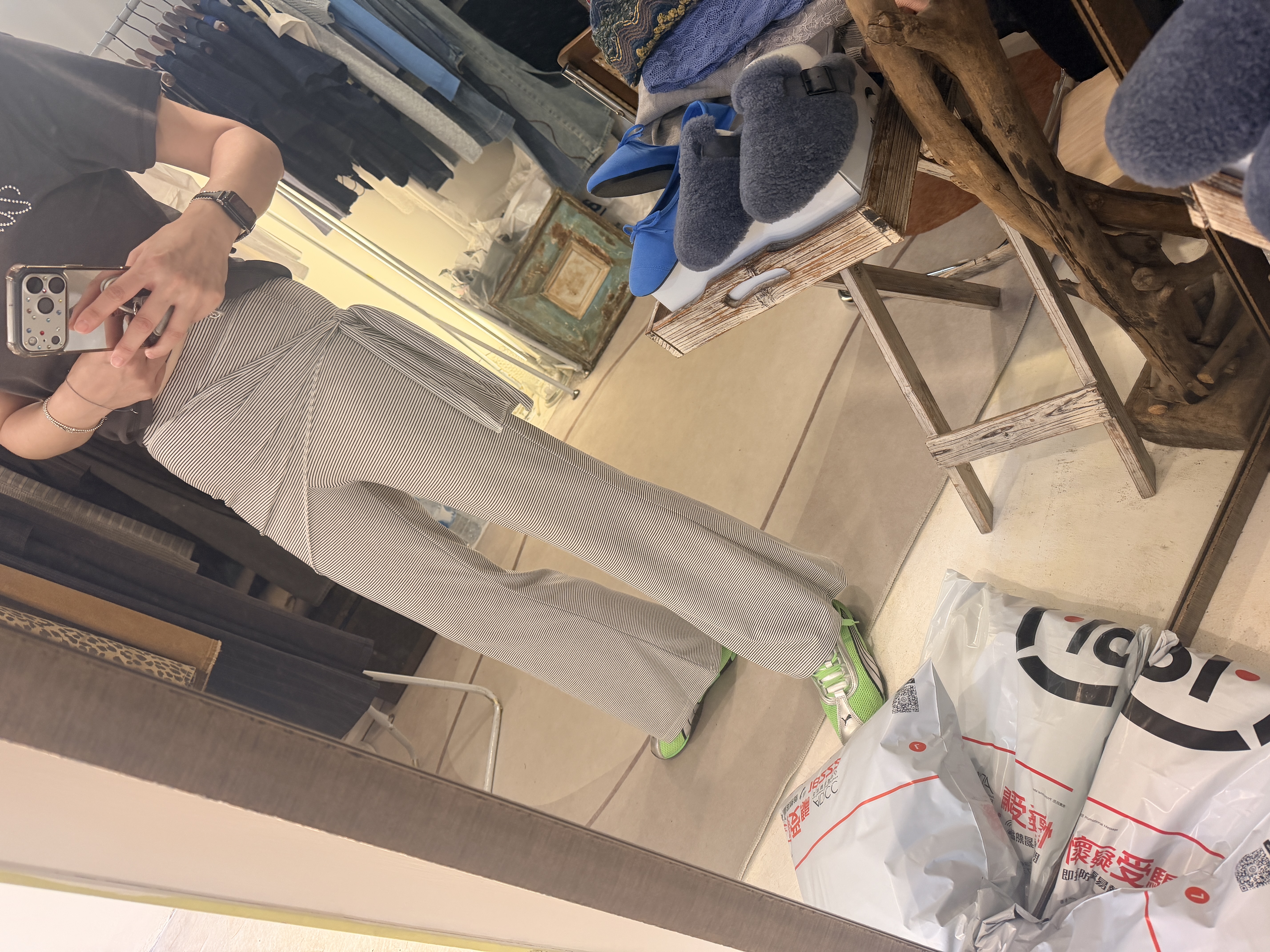 Pants with scarf