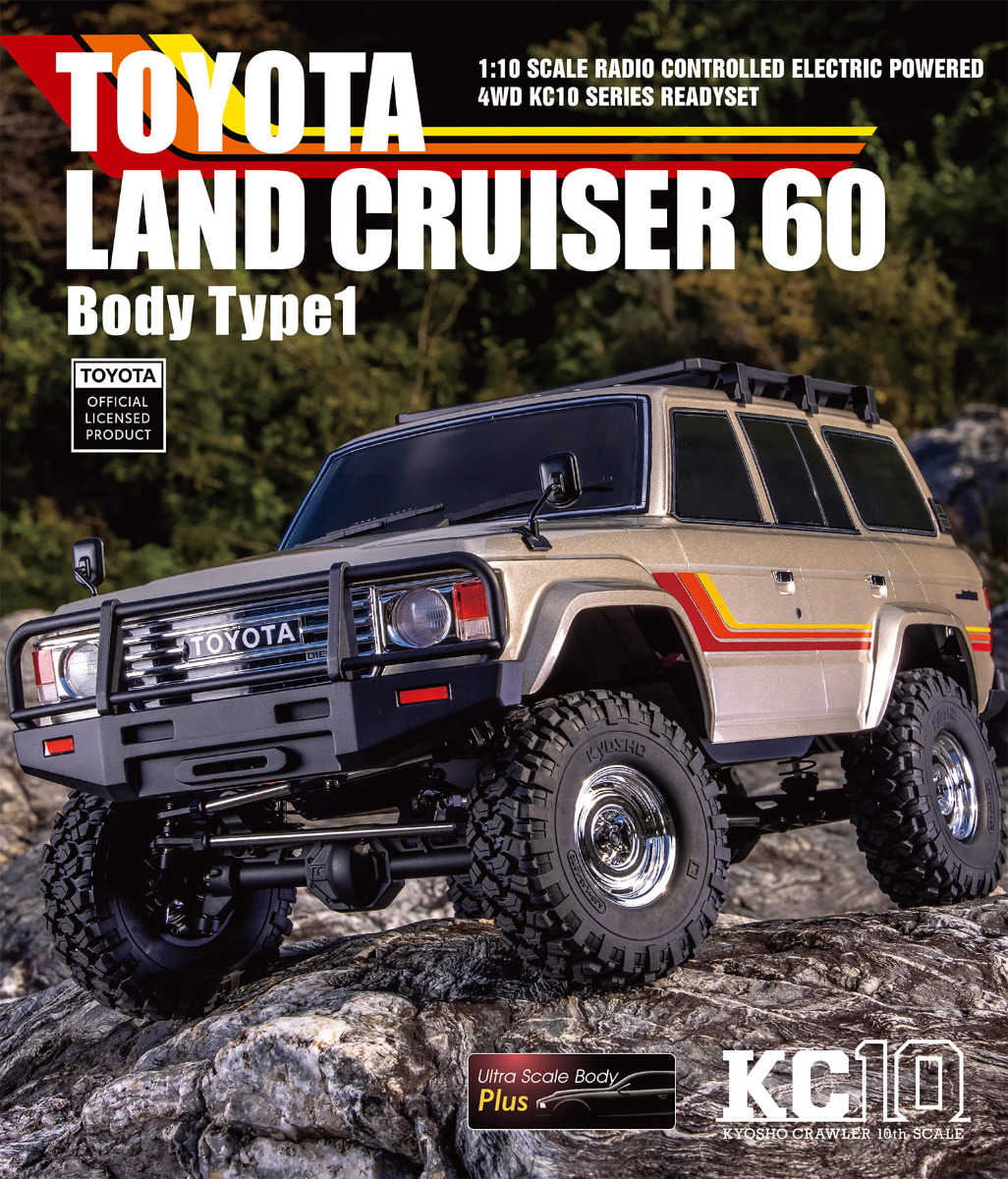 預購Pre-Order 1:10 Scale Radio Controlled Electric Powered 4WD KC10 Series readyset TOYOTA LAND CRUISER 60 Body Type1 34801T1