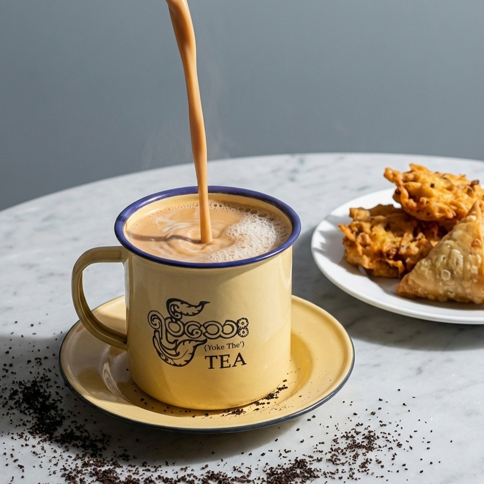 【預售】緬甸 Yoke The' 三合一奶茶精美杯匙套裝禮盒 | Myanmar Yoke The' Premium 3-in-1 Milk Tea Gift Set with Cup & Spoon