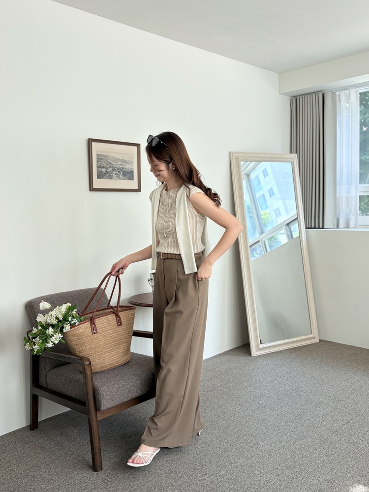 [輕薄!] Summer Timeless Rayon Pants (Brown)