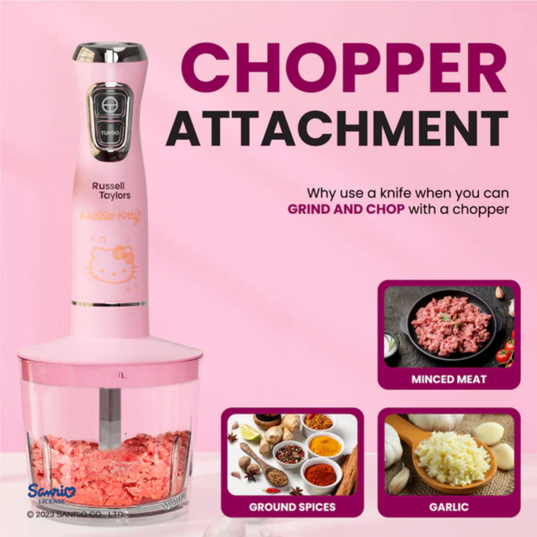 Russell Taylors Hello Kitty Hand Blender (HB1HK)