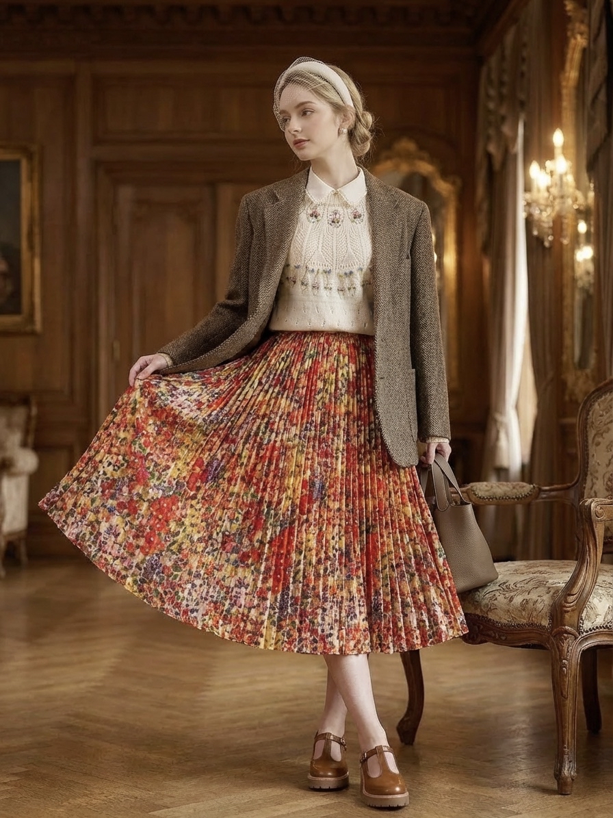 Bespoke Pleated Skirt童話場景浪漫花園公主壓摺裙