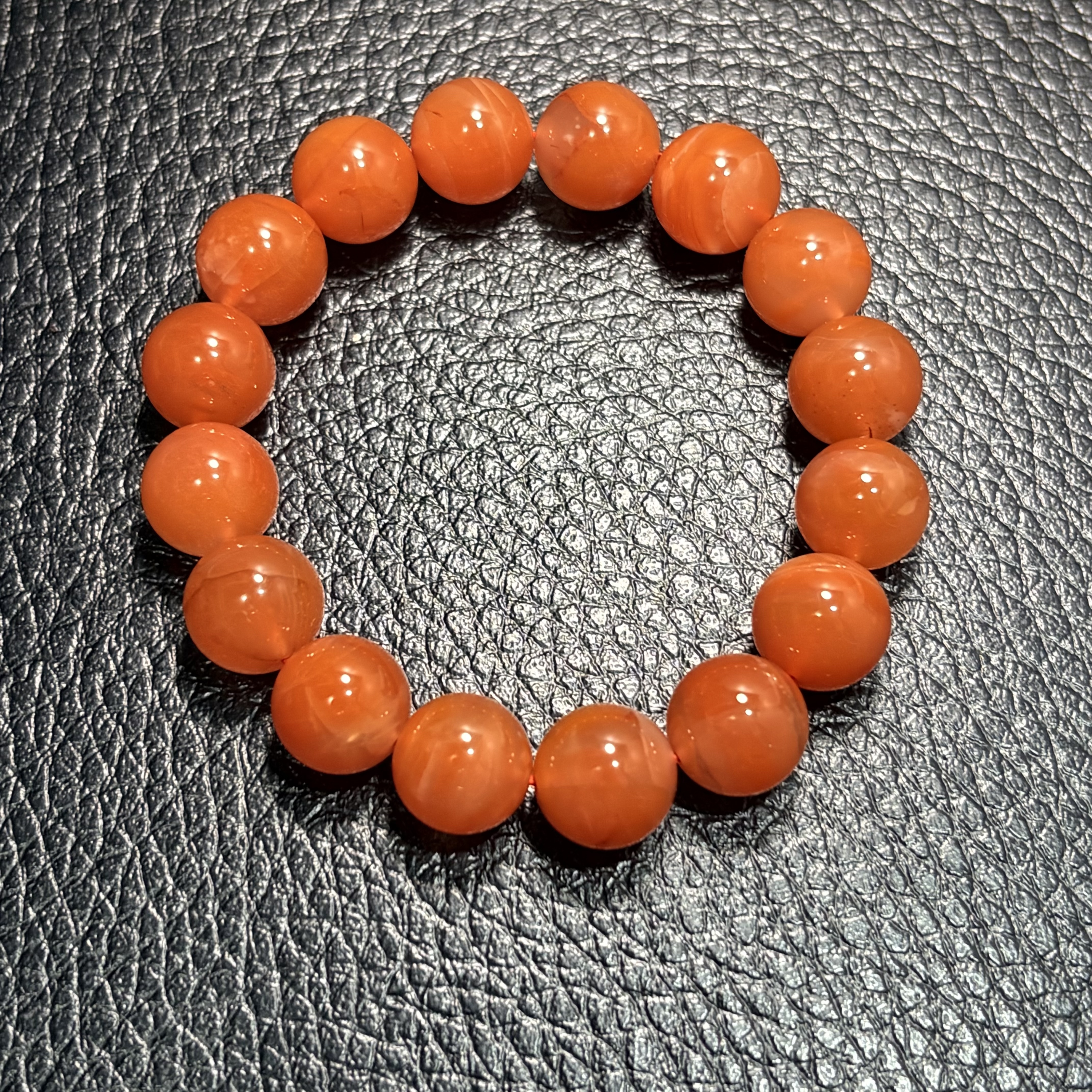 南紅瑪瑙手串 No.2701 丨規格：12.5mm珠16cm手圈